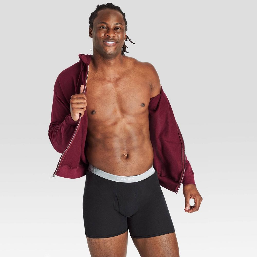 Hanes Men's Boxer Briefs 5pk - Black M: Tagless, Breathable, Moisture Wicking, Lightweight Fabric Product Image