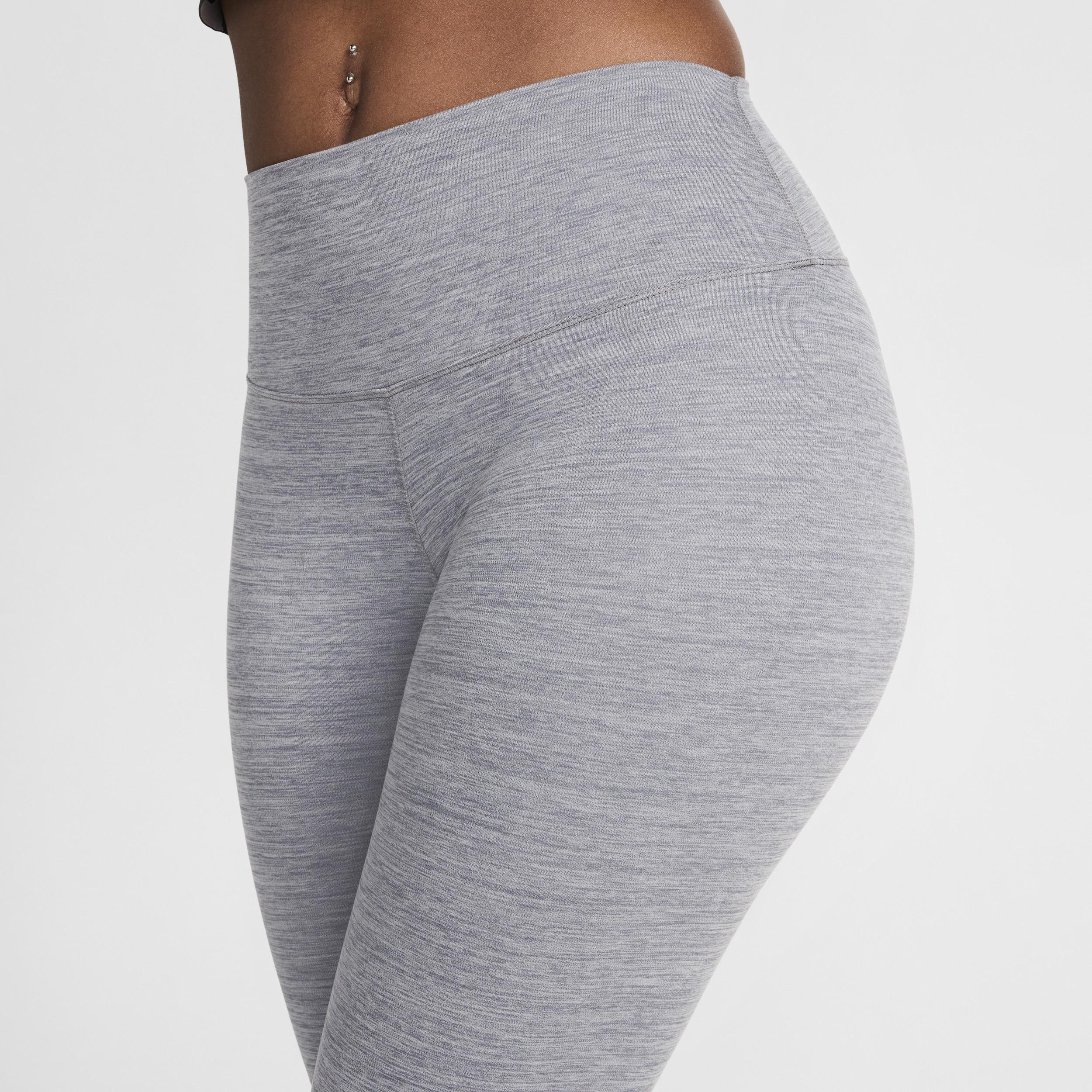 Women's Nike One High-Waisted Crop Leggings, Size: XXL, Grey Grey Product Image