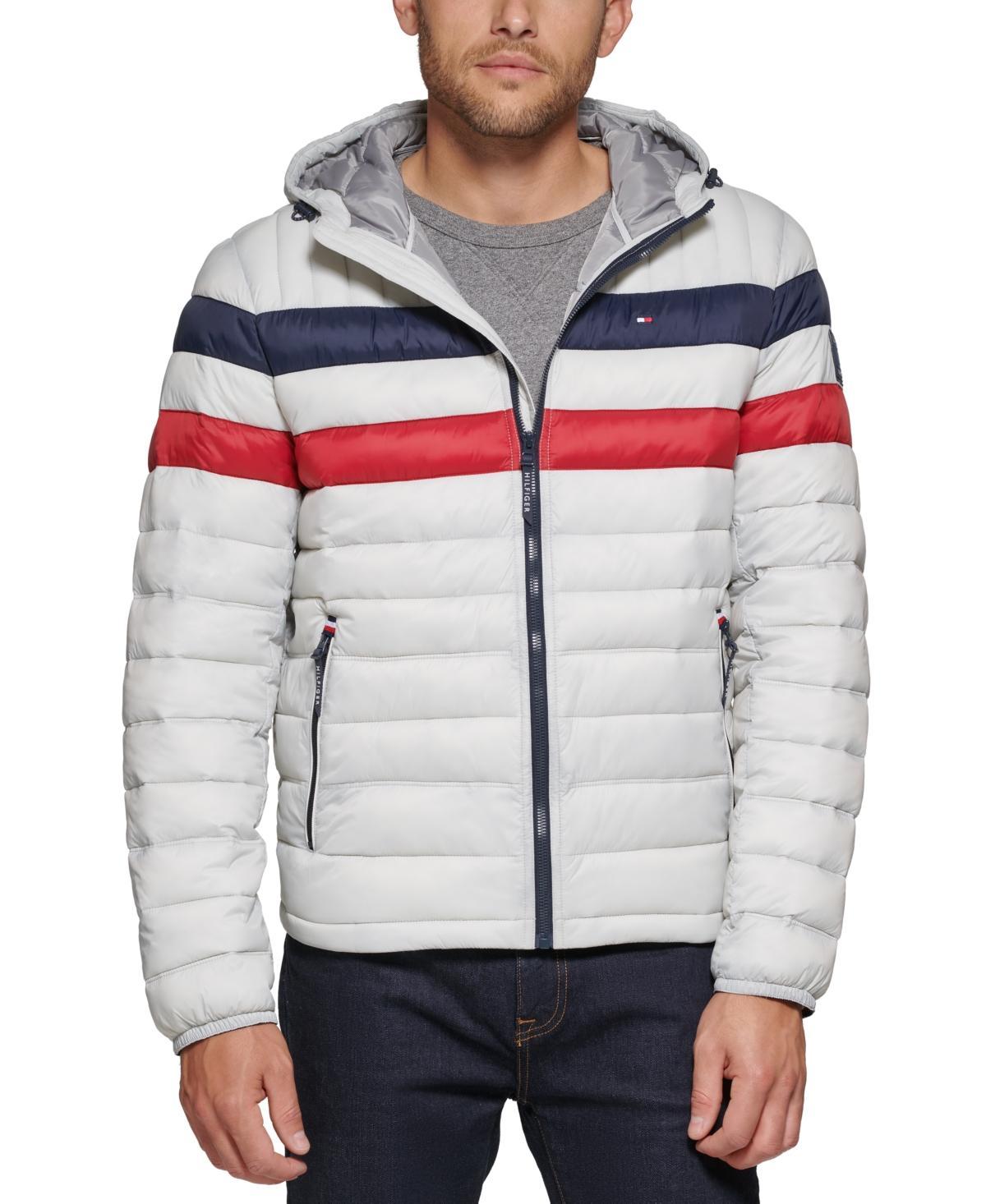 Men's Tommy Hilfiger Hooded Puffer Jacket, Size: XXL, Green Product Image