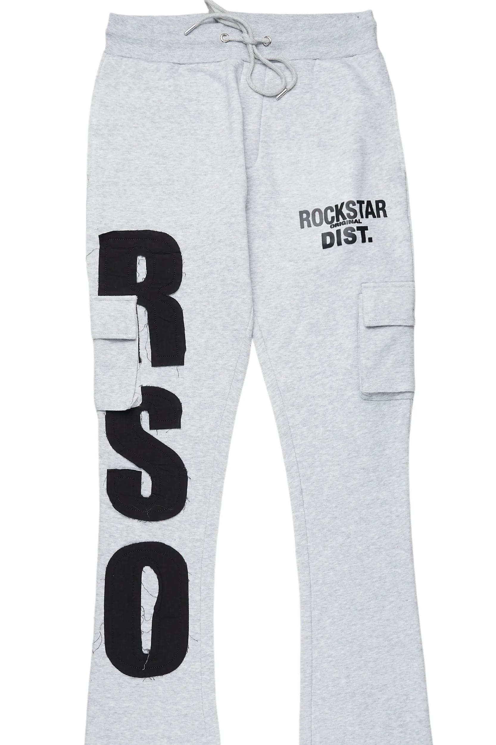 Admir Heather Grey Stacked Flare Pant Male Product Image