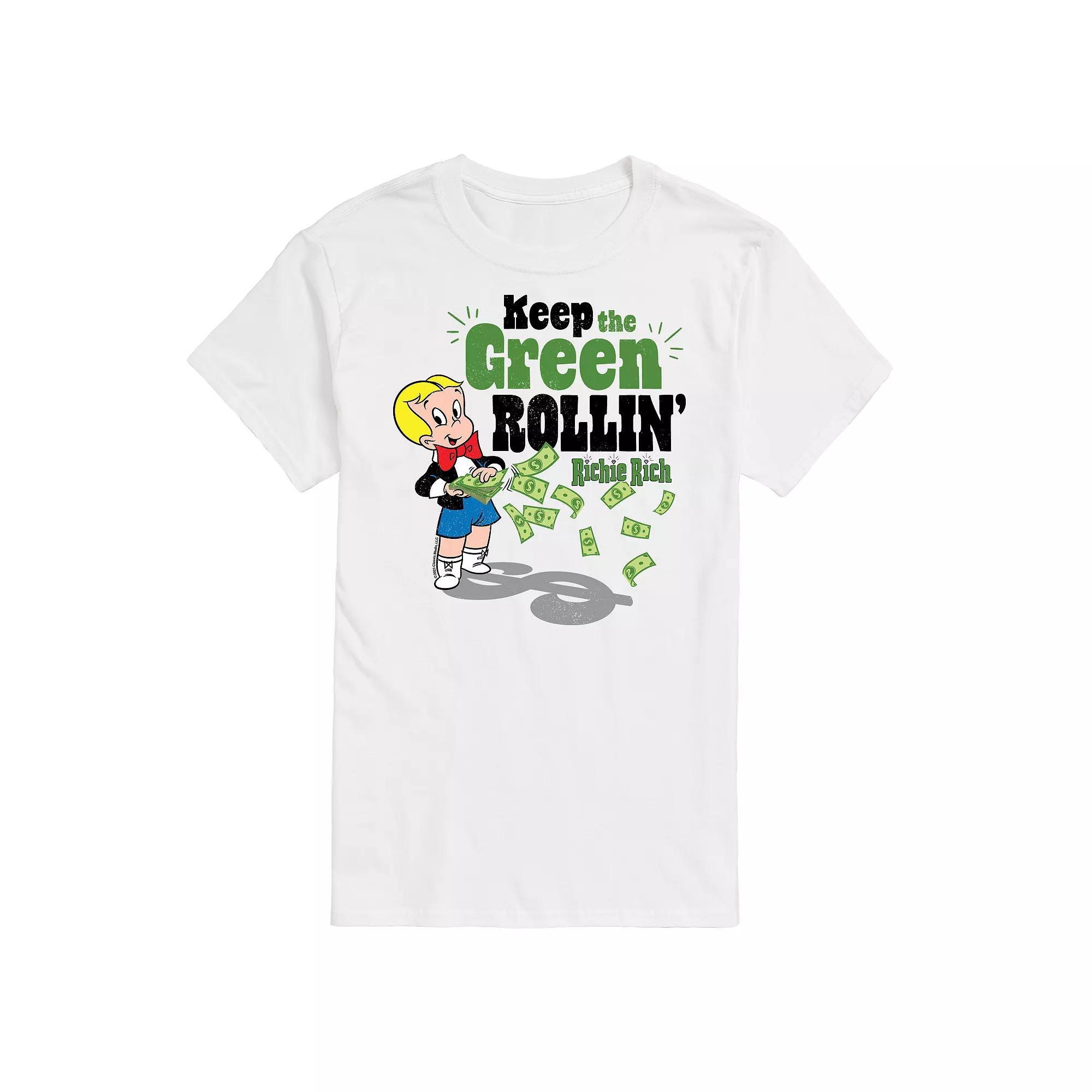 Mens Richie Rich Keep Green Rollin Graphic Tee Product Image