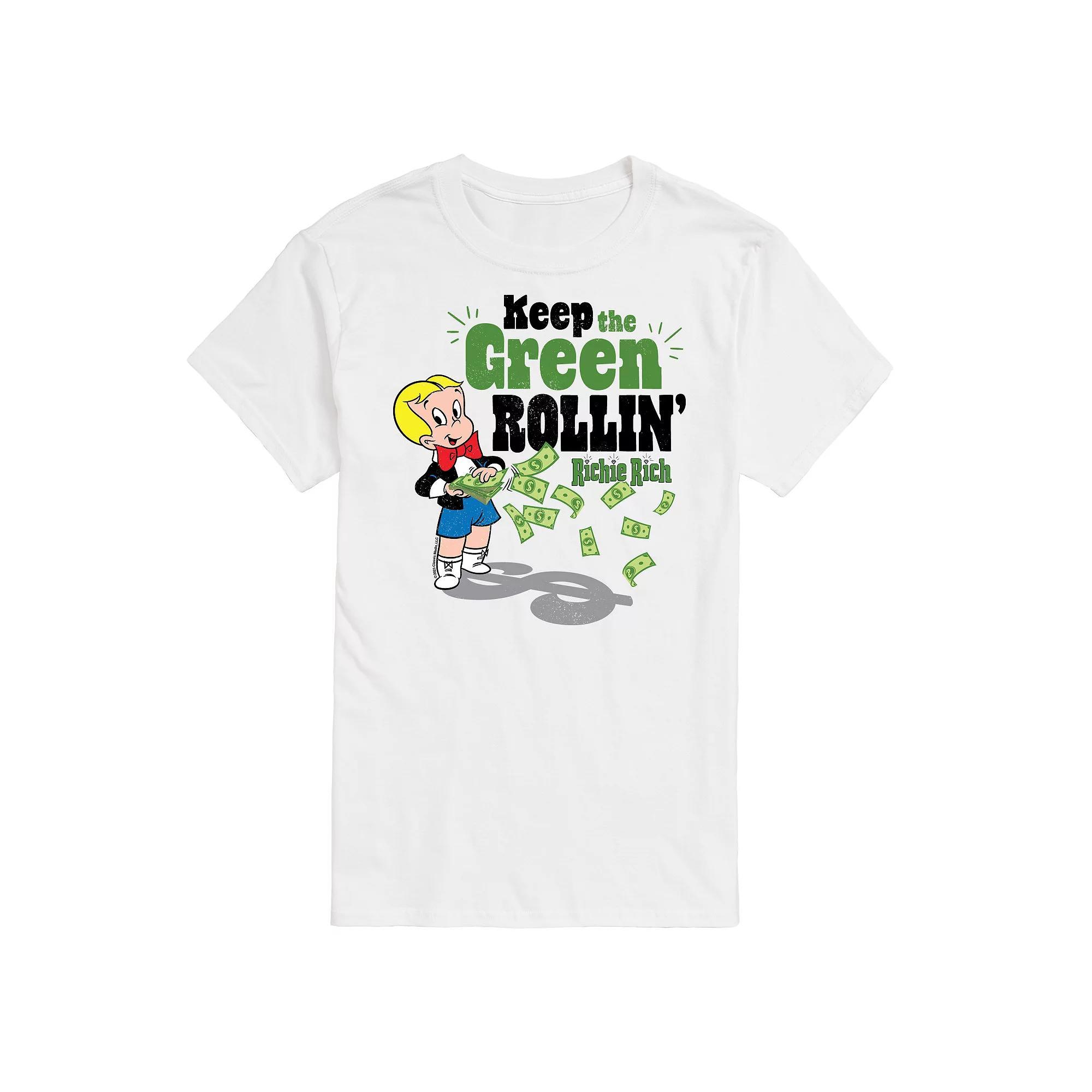 Mens Richie Rich Keep Green Rollin Graphic Tee Product Image