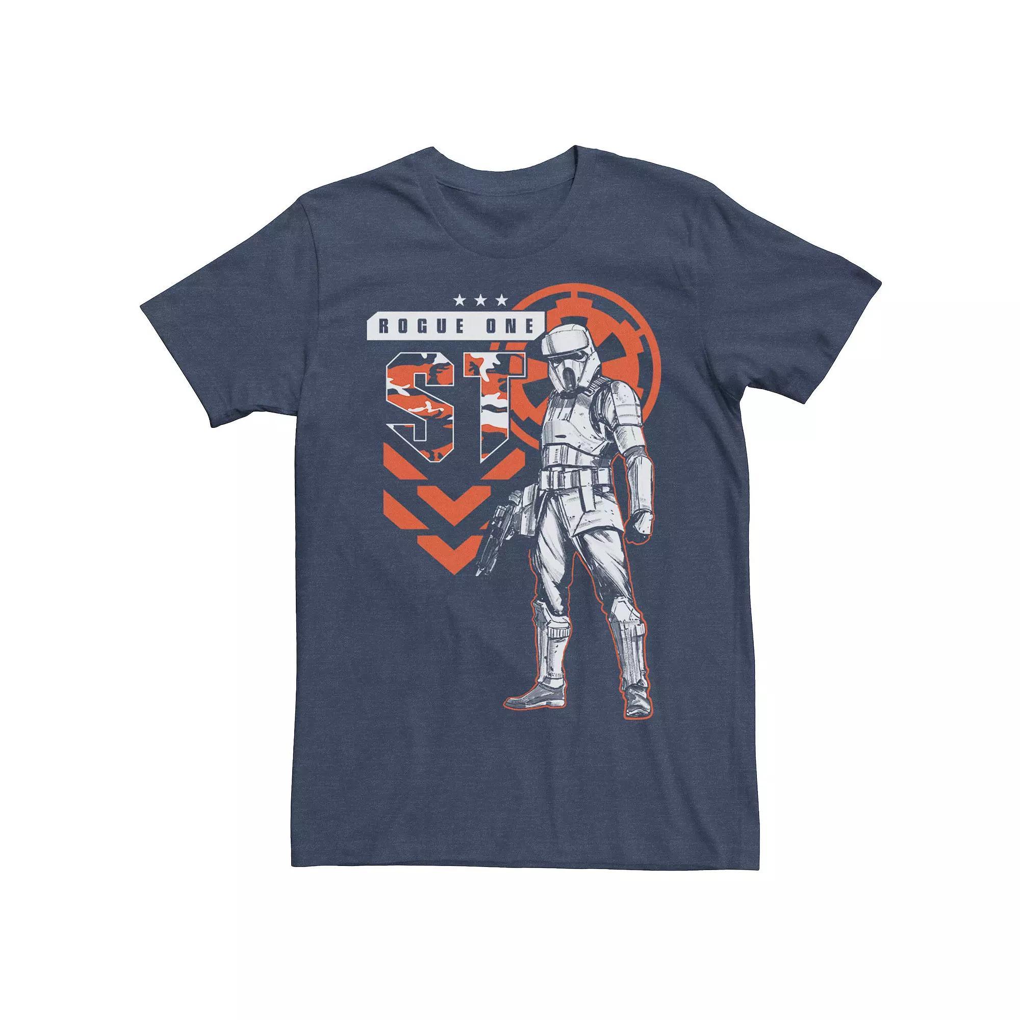 Men's Star Wars Rogue One Stormtrooper Tee, Size: Small, Navy Grey Product Image