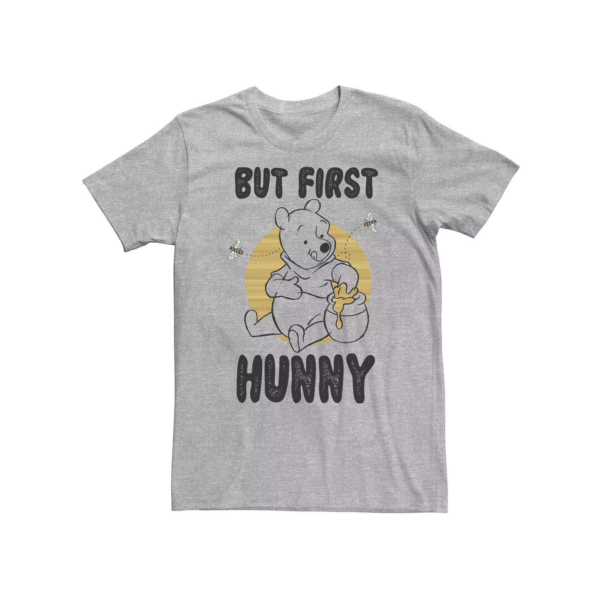 Big & Tall Disney Winnie The Pooh "But First Hunny" Honey Tee, Men's, Size: 3XL, Athletic Grey Product Image