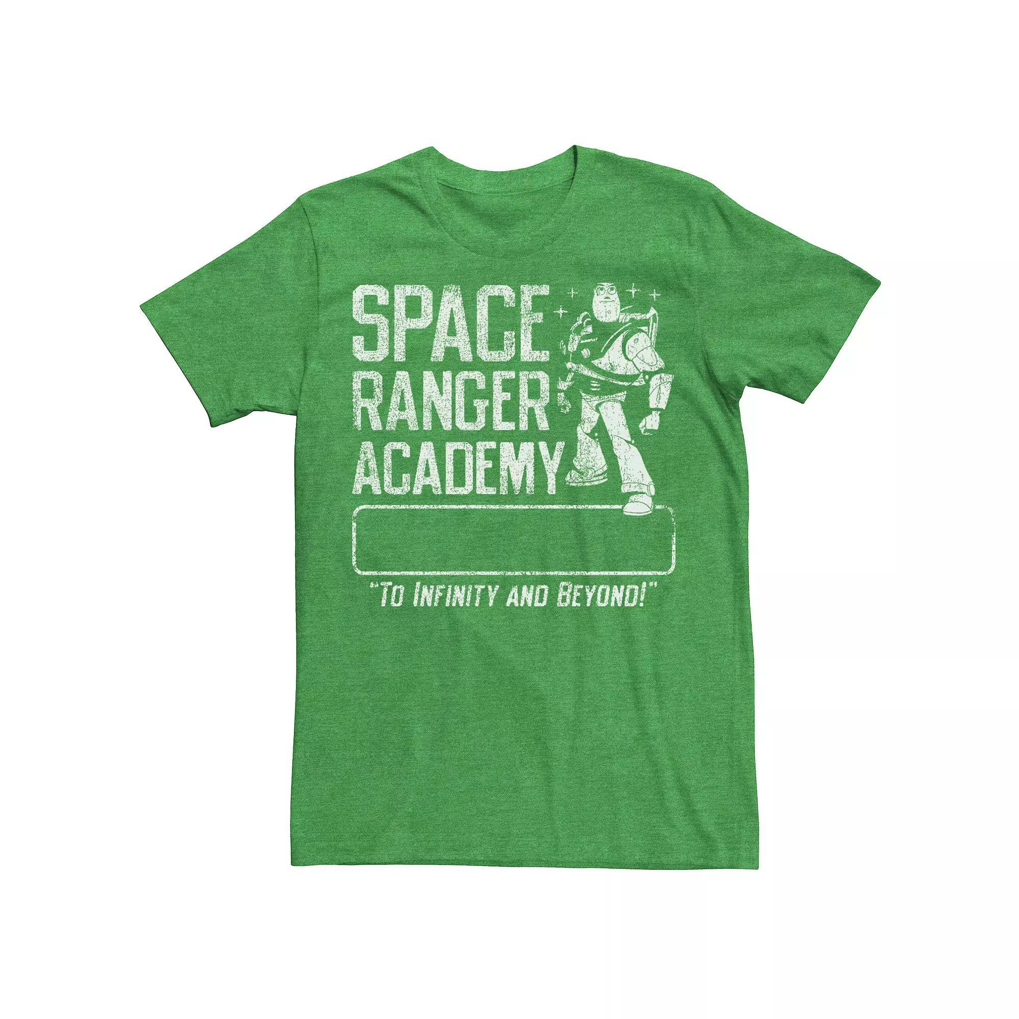 Disney / Pixar's Toy Story Buzz Lightyear Men's Space Ranger Academy Name Tee, Size: XXL, Kelly Grey Product Image