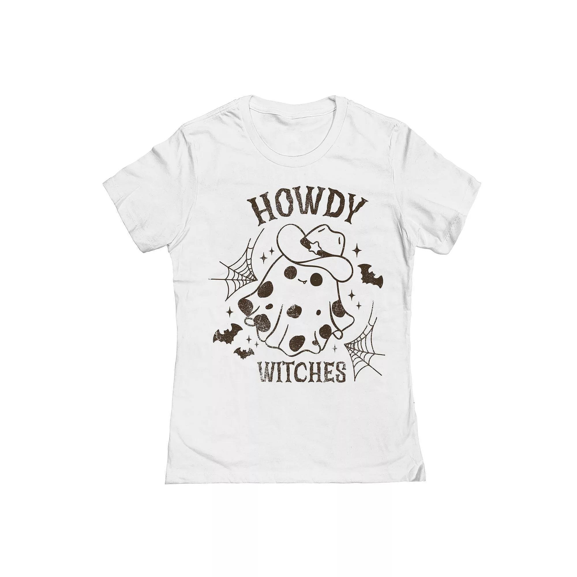 Junior's Grayson Threads by Tai Apparel Howdy Cowboy Ghost Graphic Tee, Women's, Size: XXL, White Product Image