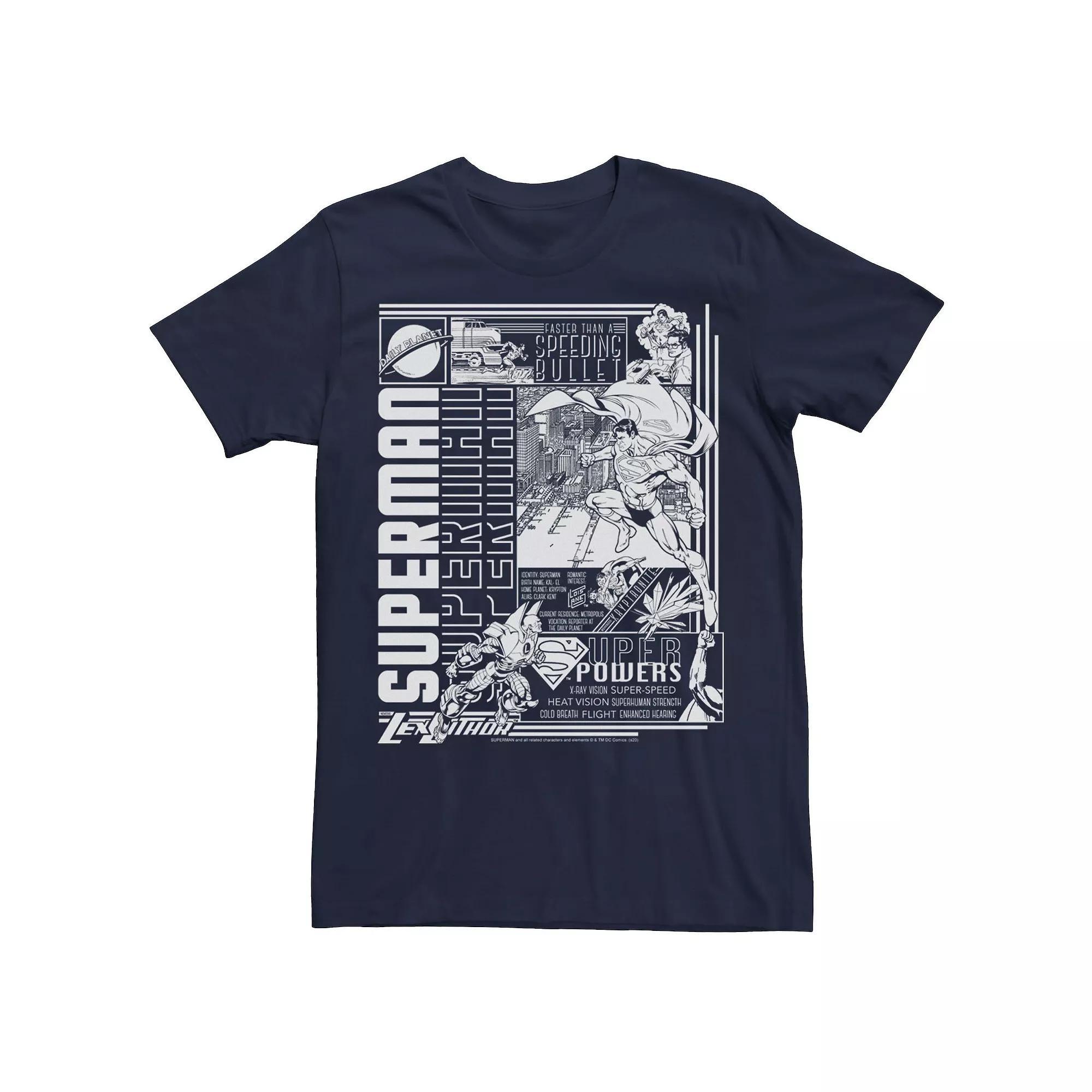 Men's DC Comics Superman Vintage Comic Tee, Size: Small, Blue Product Image