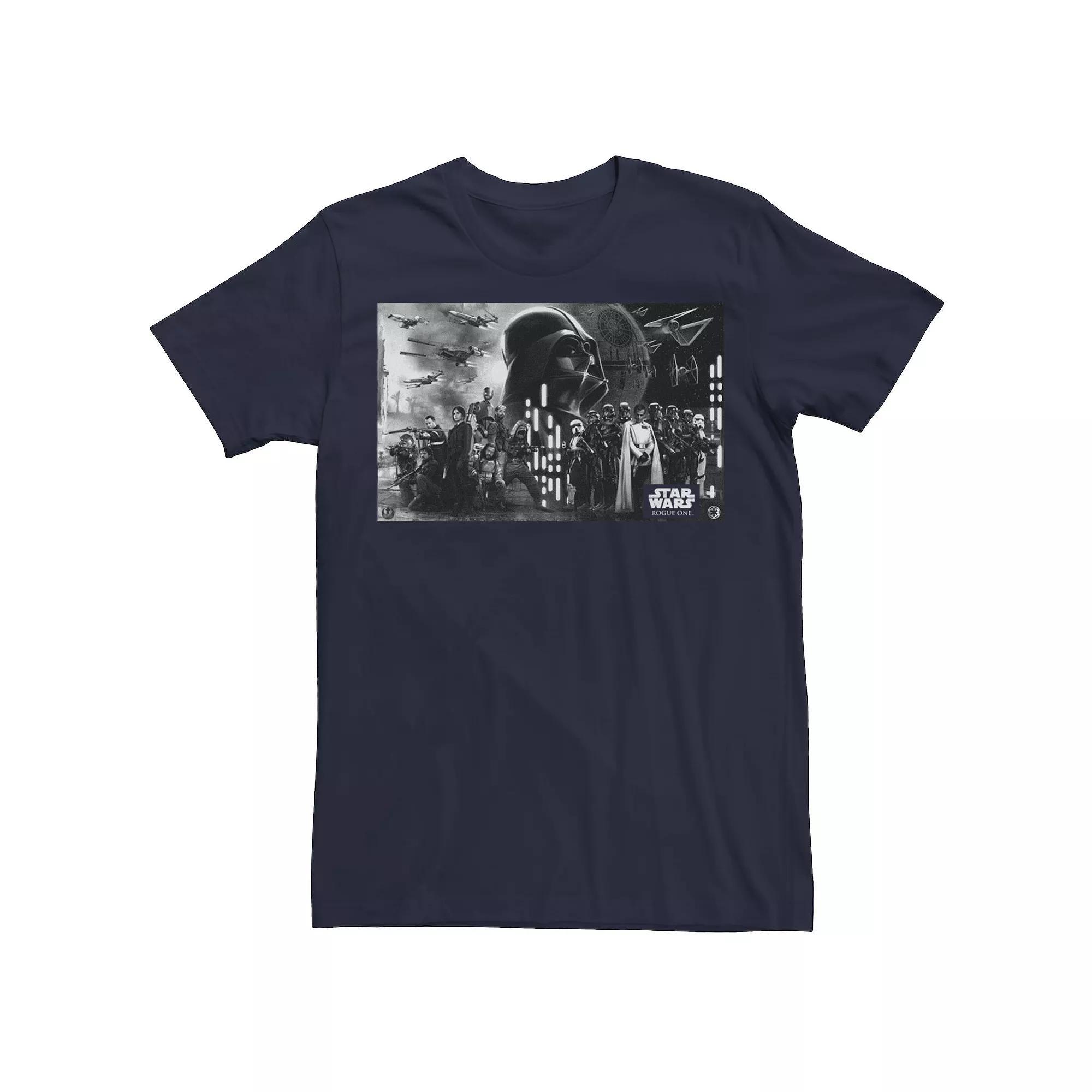 Men's Star Wars Rogue One Death Star Battle Groupshot Tee, Size: 3XL, Blue Product Image