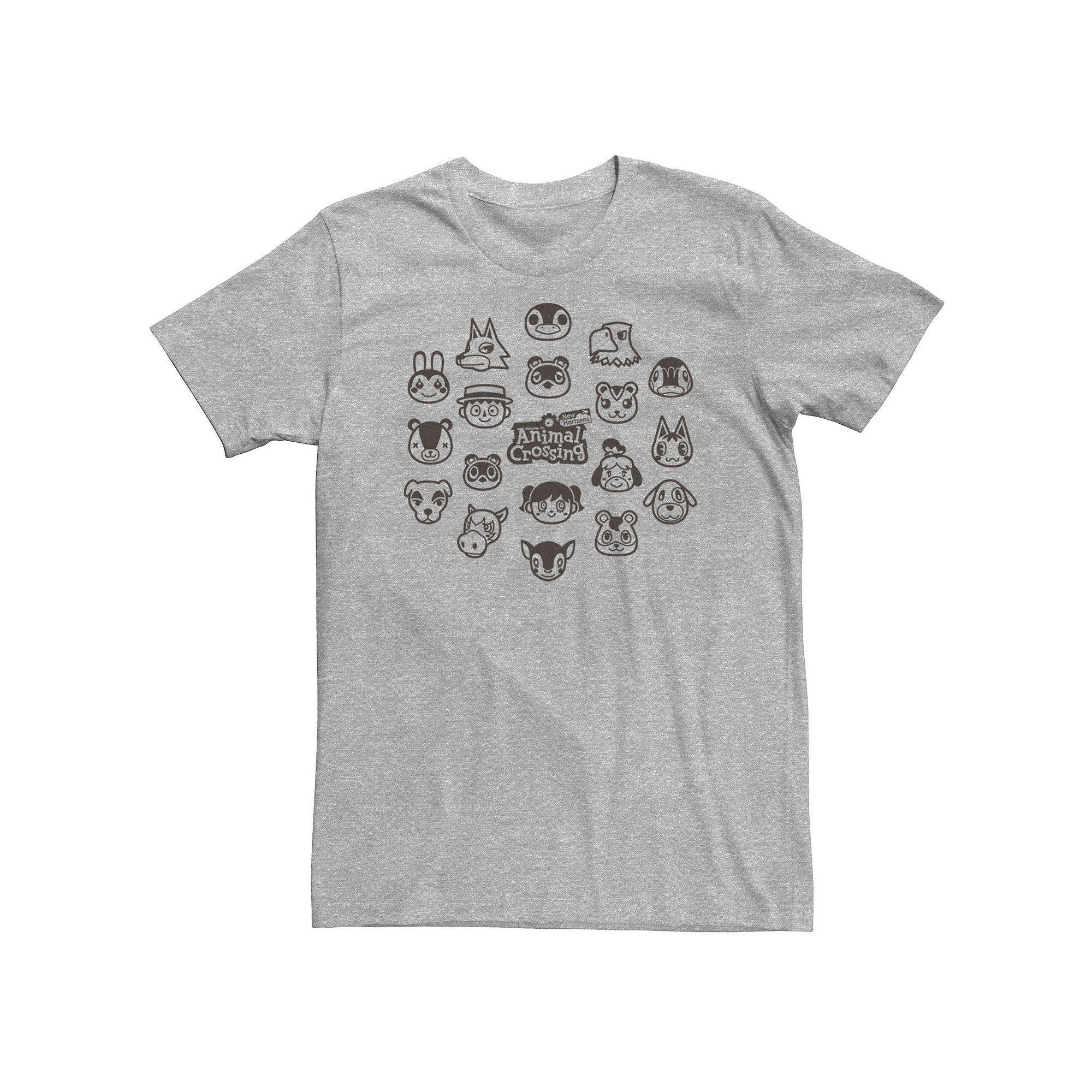 Big & Tall Animal Crossing New Horizons Group Shot Villagers Tee, Men's, Size: XL Tall, White Product Image