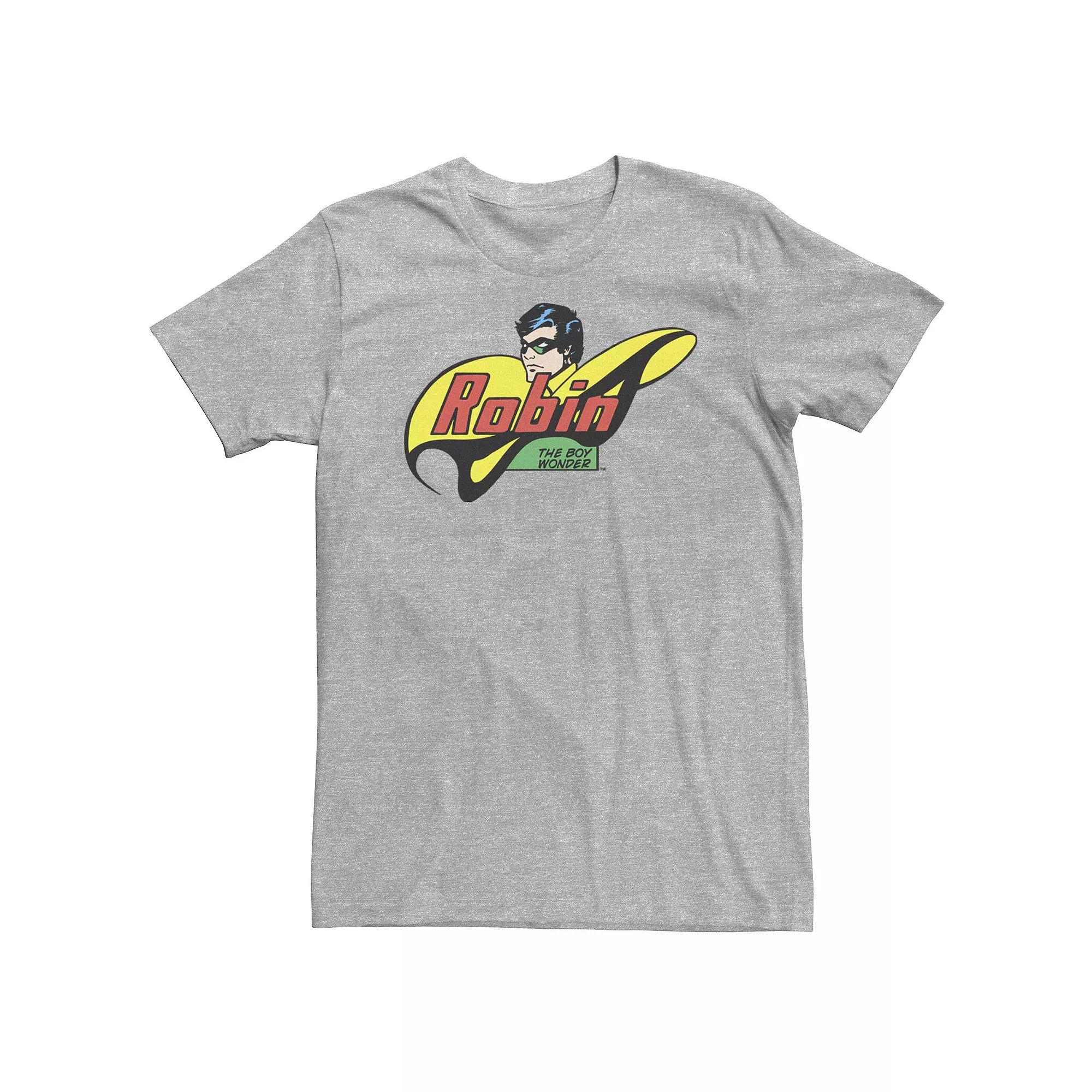 Big & Tall DC Comics Robin The Boy Wonder Comic Tee, Men's, Size: XXL Tall, Athletic Grey Product Image