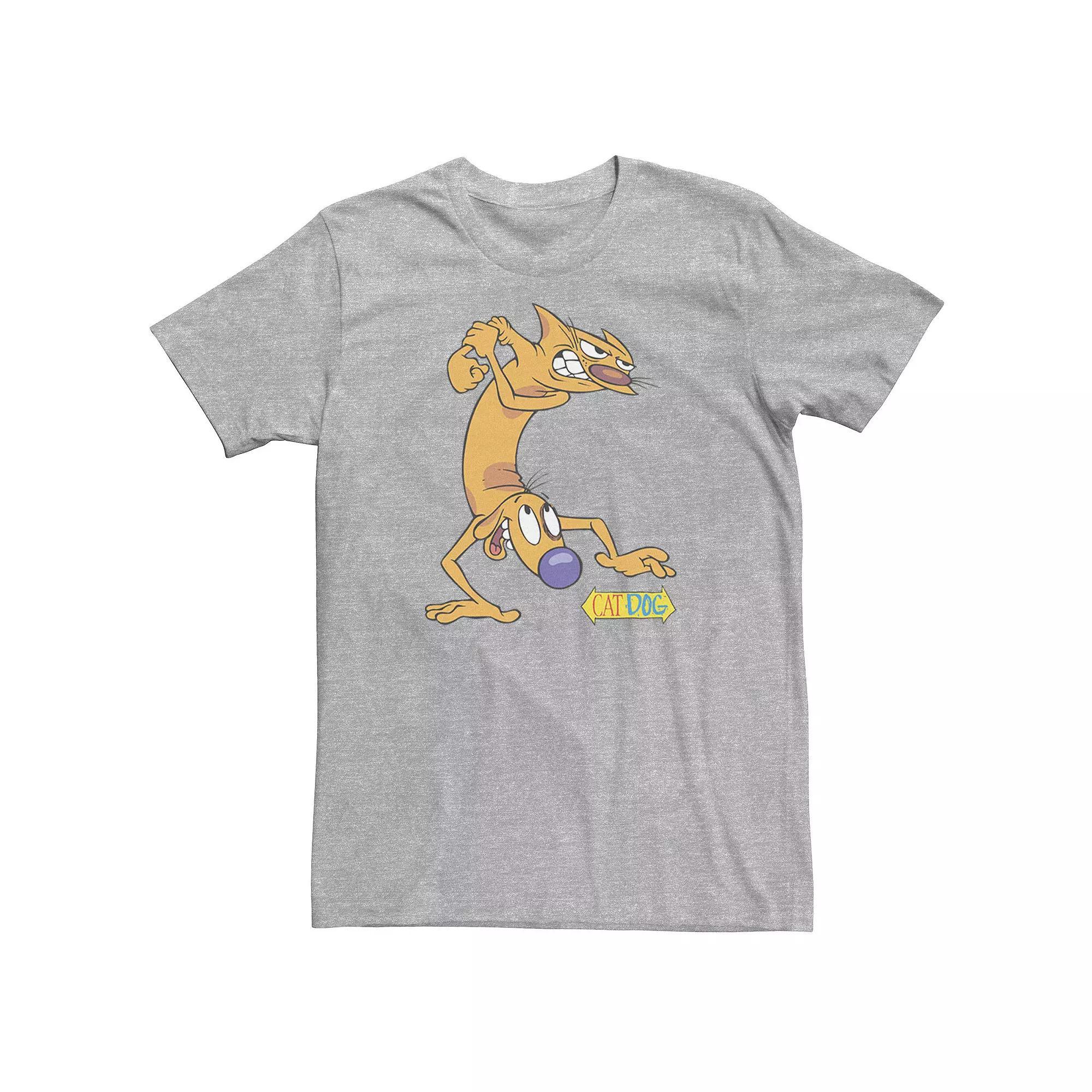 Big & Tall Nickelodeon Ren And Stimpy Vintage Title Poster Tee, Men's, Size: Large Tall, Athletic Grey Product Image