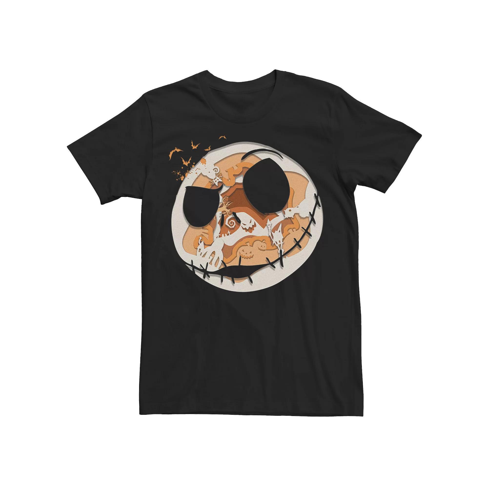 Disney's The Nightmare Before Christmas Jack Skellington Men's Paper Cut Fill Tee, Size: Large, Black Product Image