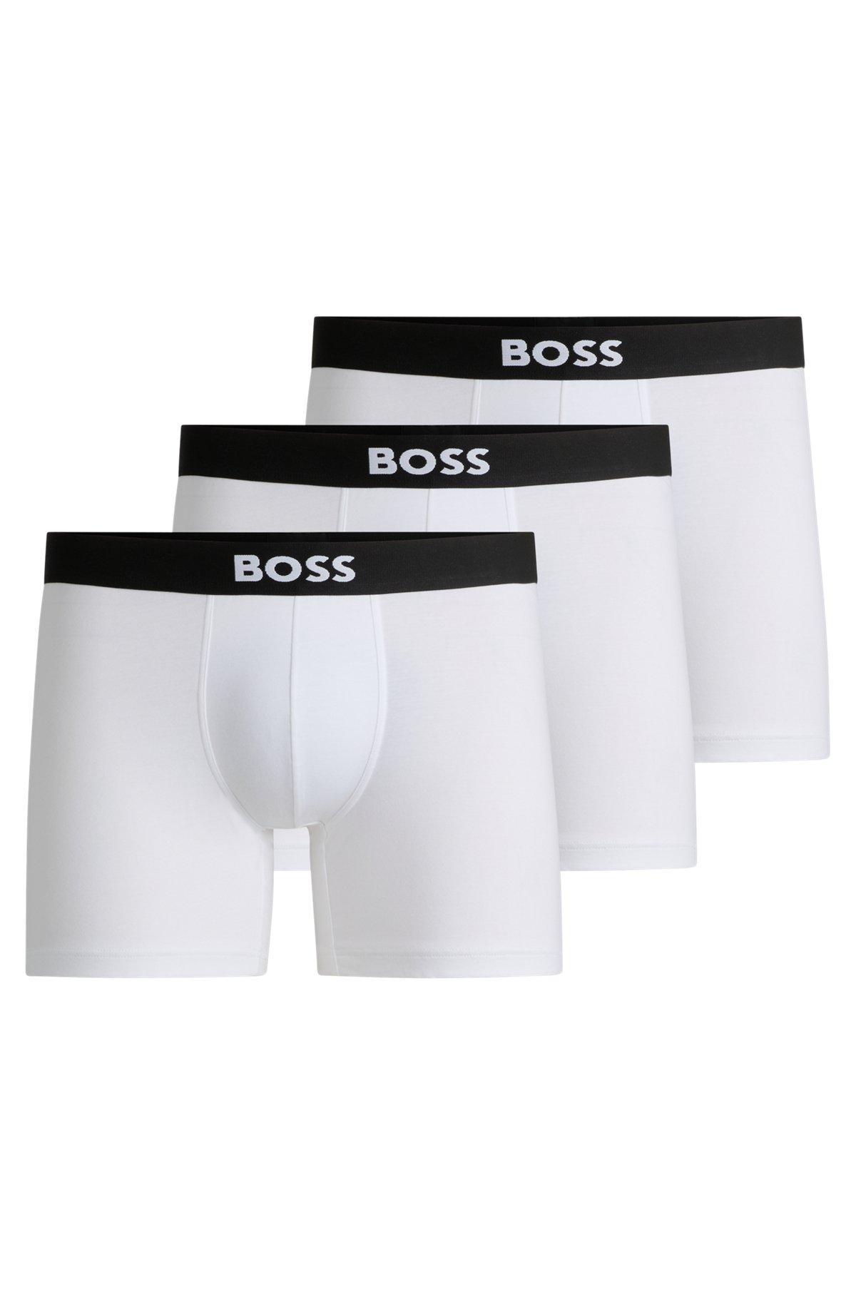 Two-pack of stretch-cotton boxer briefs with logo waistbands Product Image