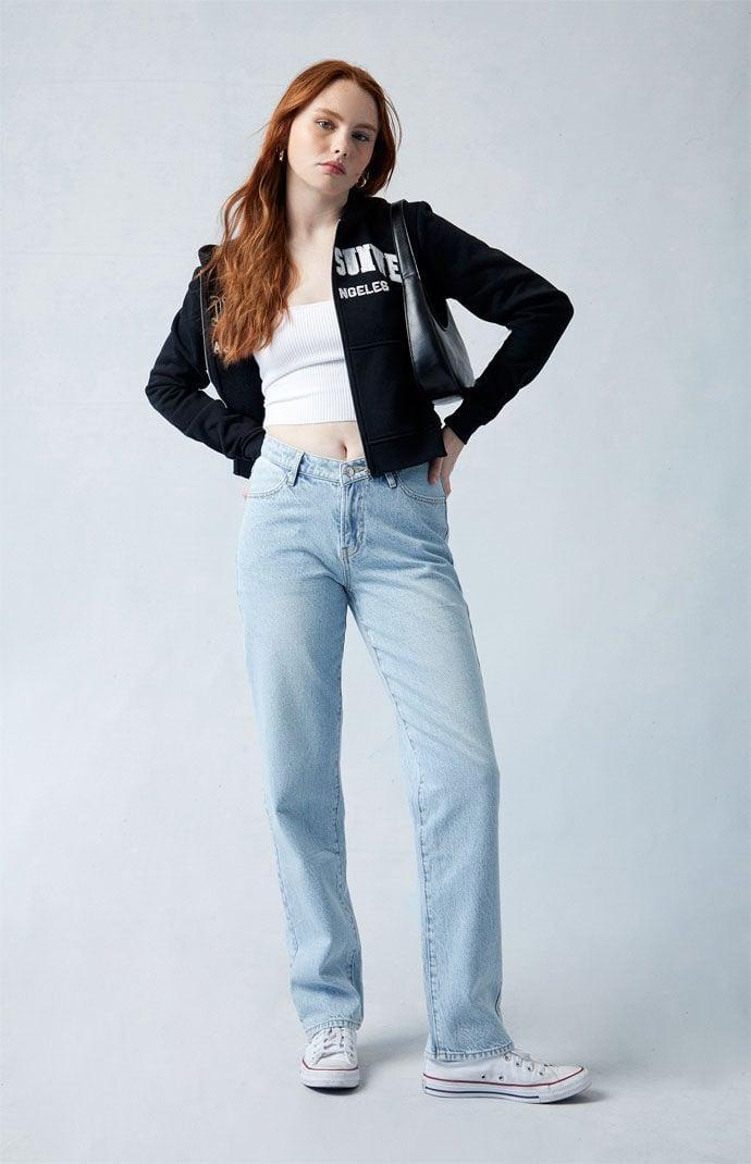 Womens Eco Light Indigo V-Dip Dad Jeans Product Image