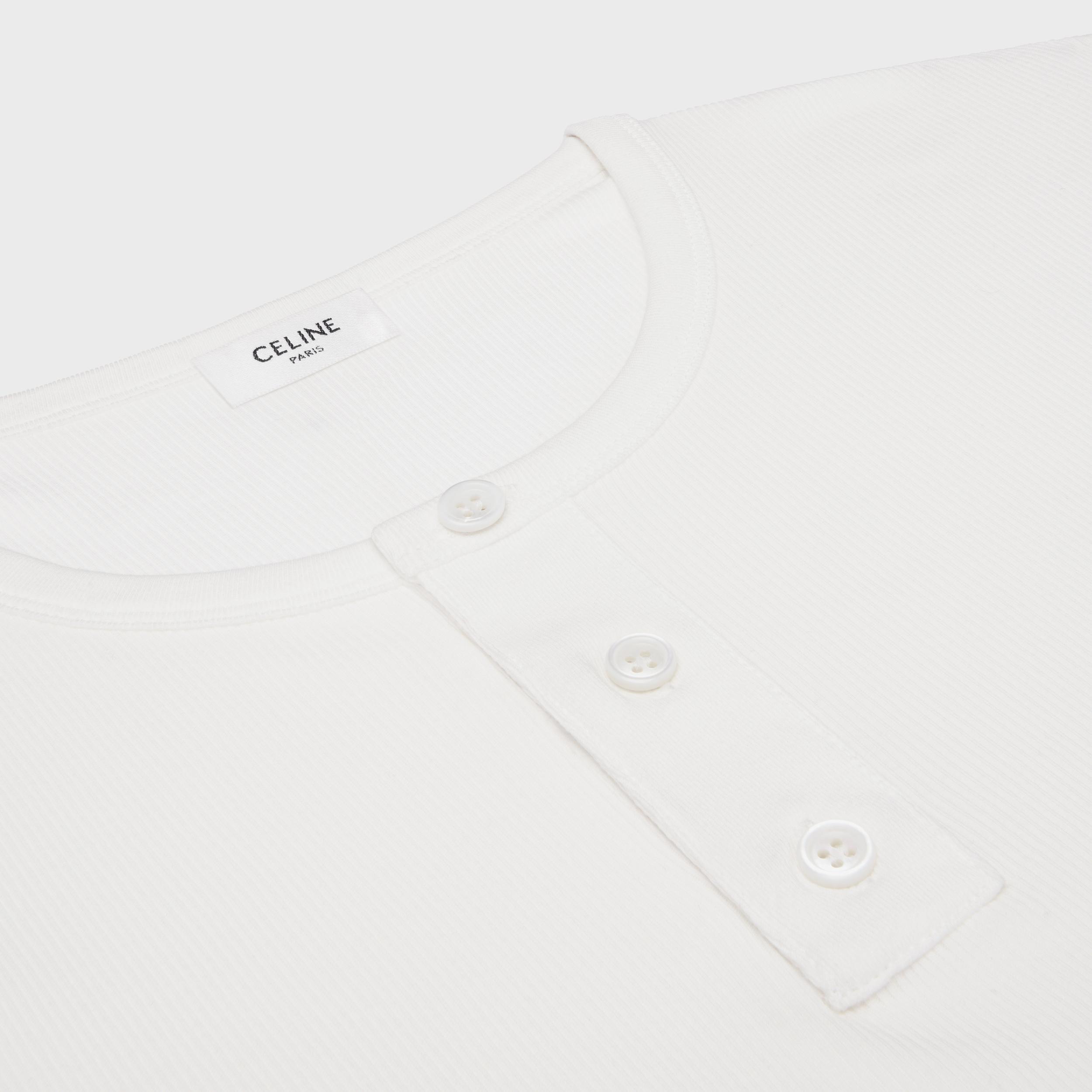 long sleeved t-shirt IN RIBBED COTTON JERSEY Product Image