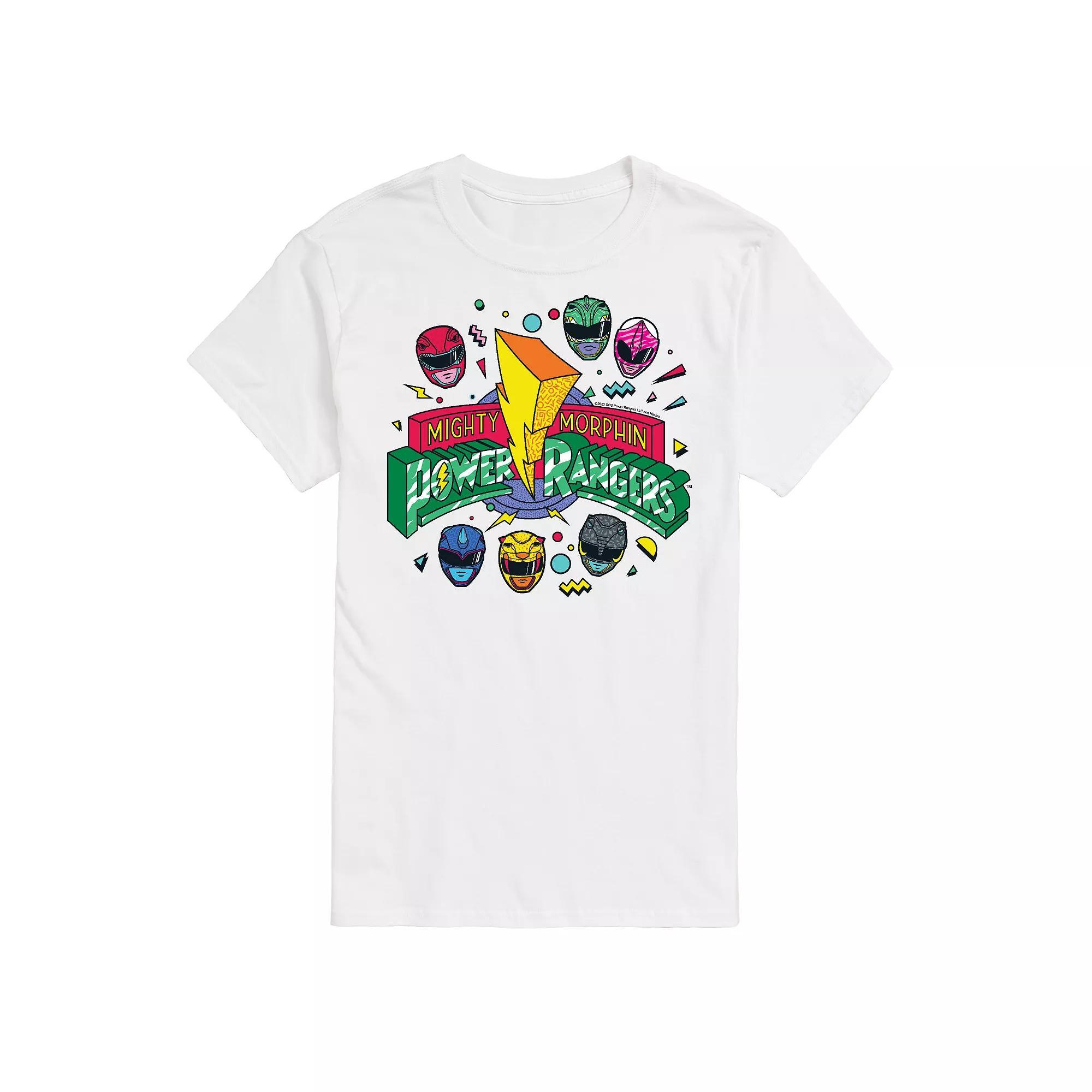 Big & Tall Power Rangers 90s Logo Tee, Mens Product Image