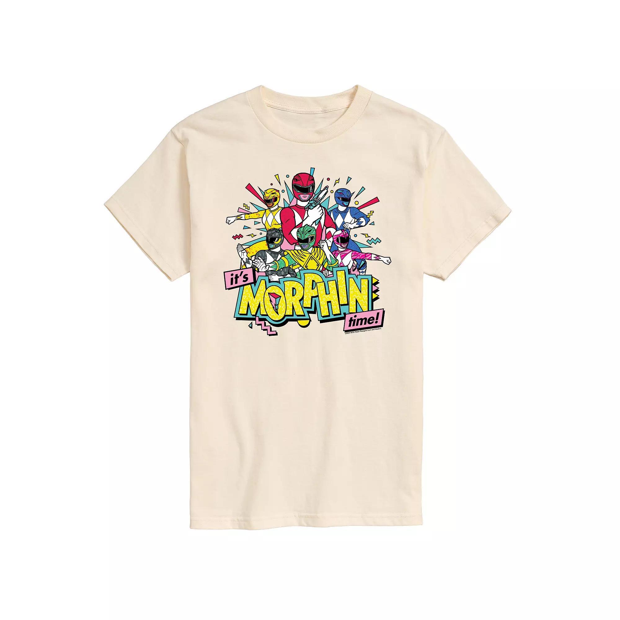 Big & Tall Power Rangers Morphin Time Group Graphic Tee, Mens Product Image