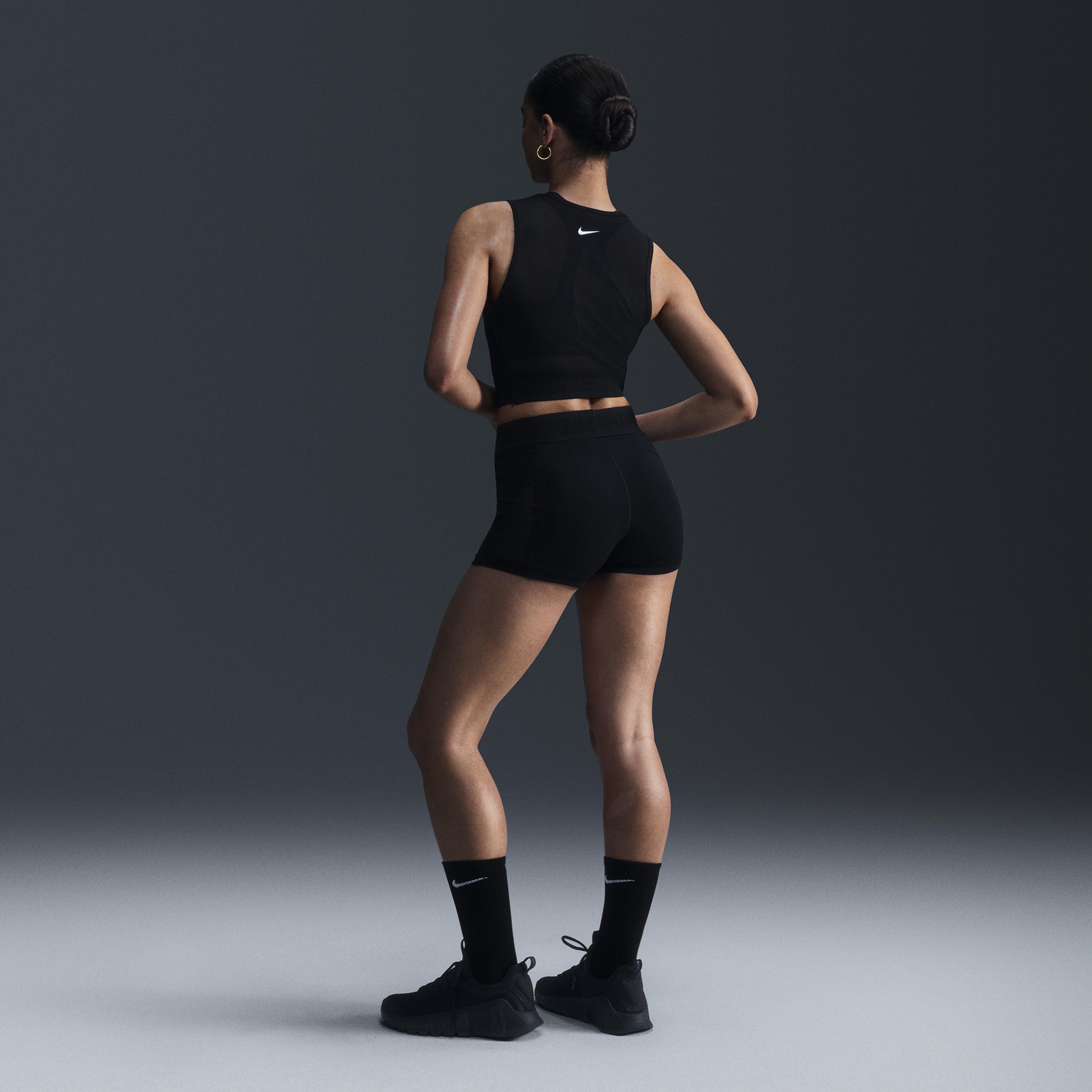 Women's Nike Pro Mid-Rise 3" Mesh-Paneled Shorts Product Image