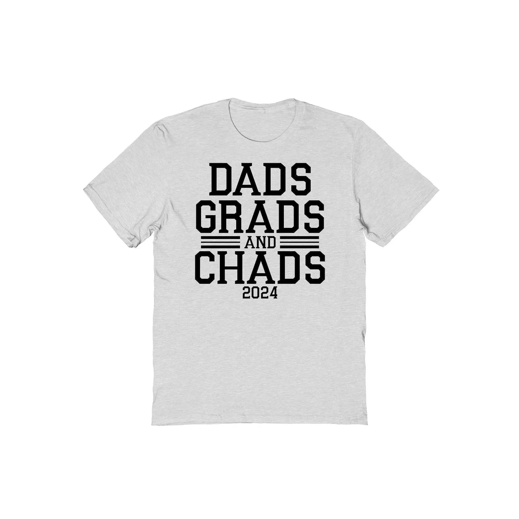 Mens COLAB89 by Threadless Dads Grad And Chads 2024 Graduate Graphic Tee Product Image