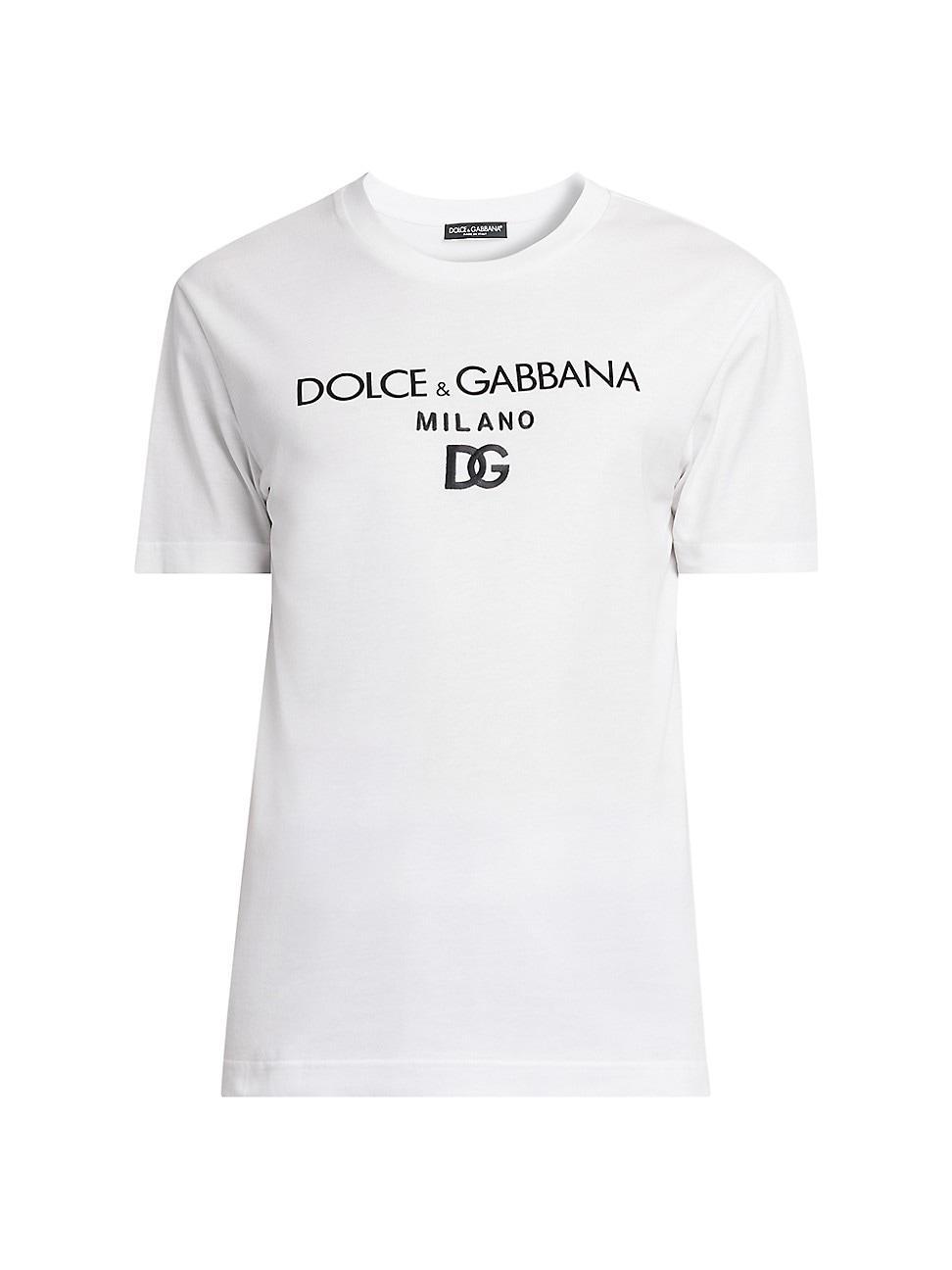 Mens Logo Embroidered Cotton T-Shirt Product Image