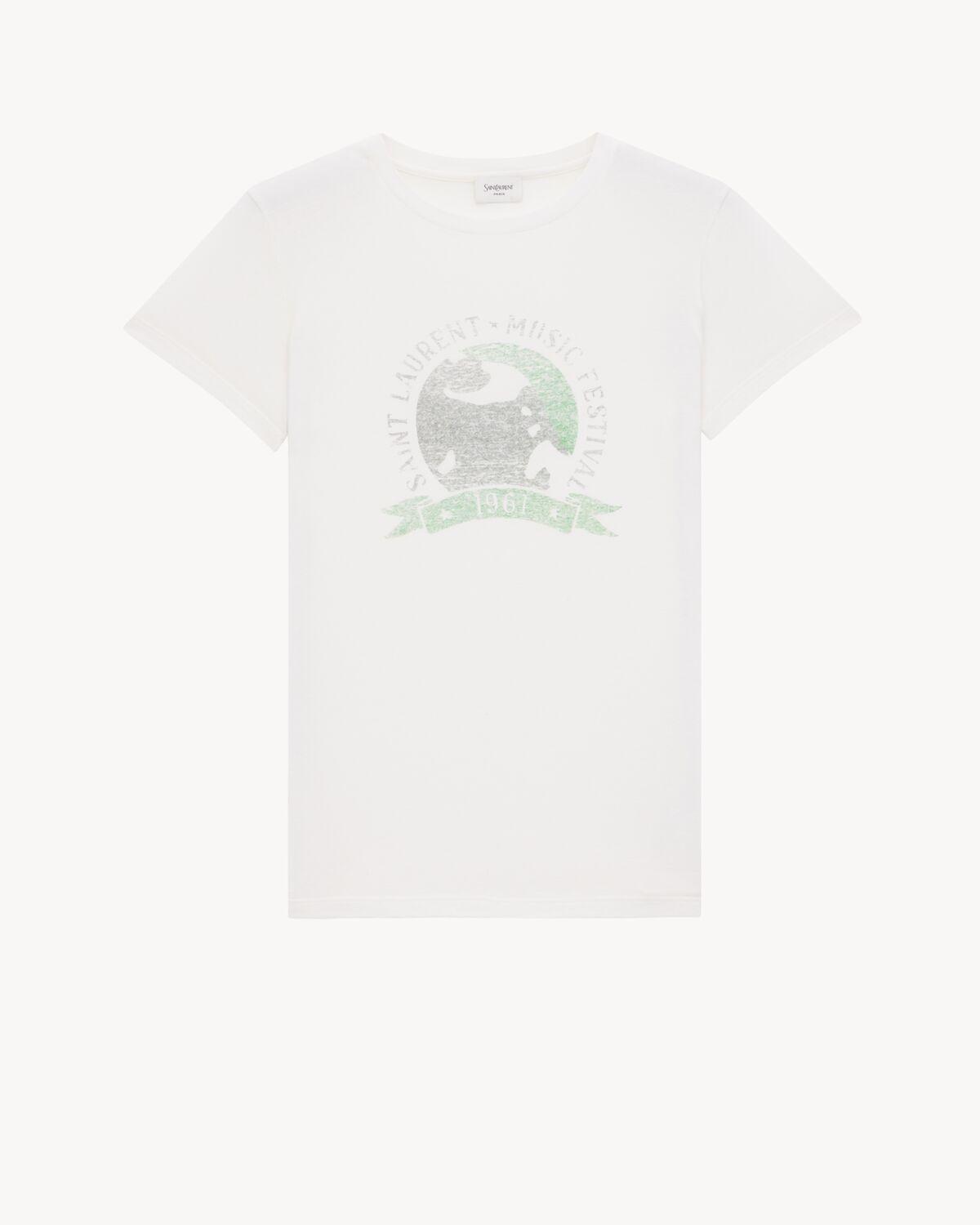 SAINT LAURENT music festival T-shirt | Saint Laurent | YSL.com Product Image