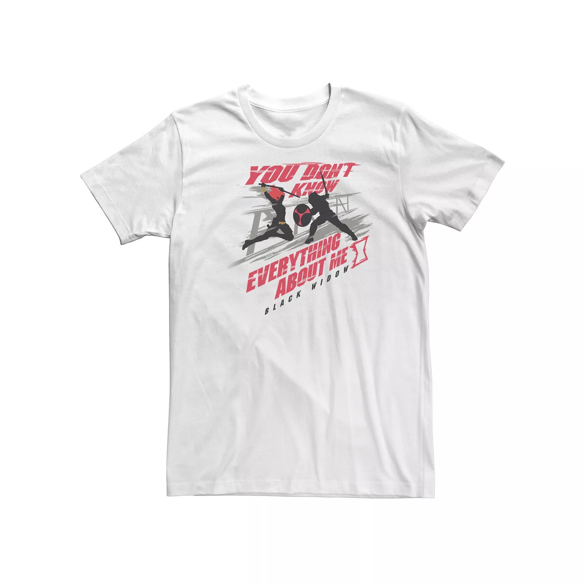 Big & Tall Marvel Black Widow You Don't Know Everything About Me Tee, Men's, Size: 3XL, White Product Image