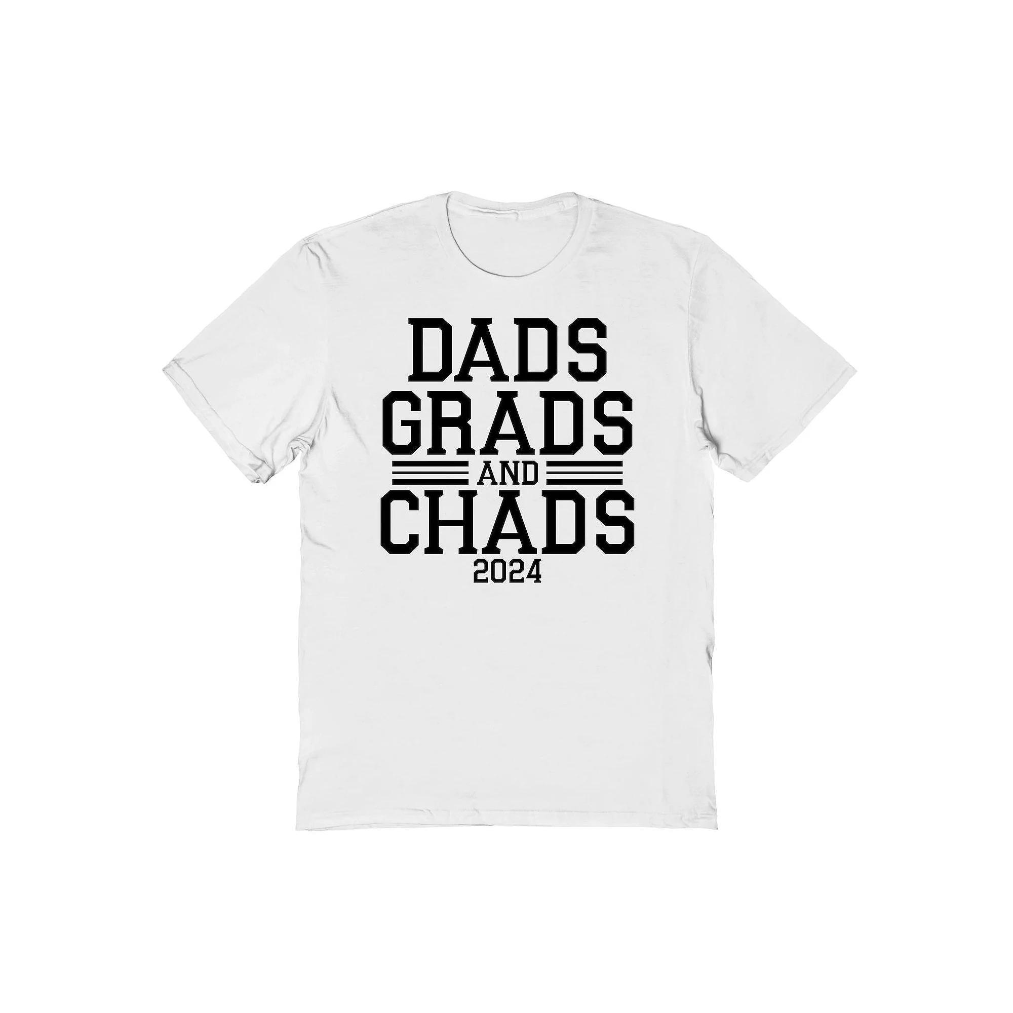 Mens COLAB89 by Threadless Dads Grad And Chads 2024 Graduate Graphic Tee Product Image