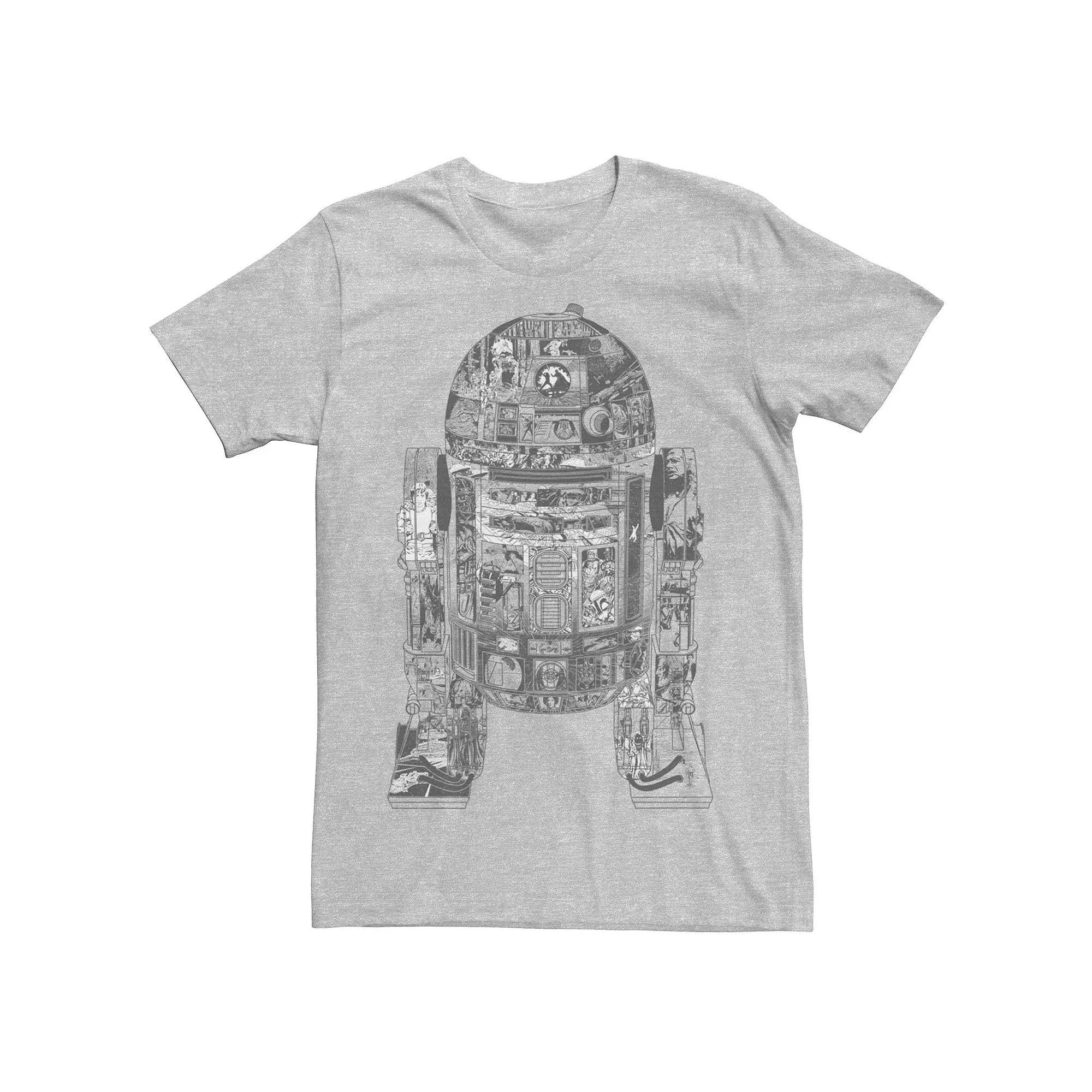 Men's Star Wars Epic R2-D2 Panel Tee, Size: Small, Athletic Grey Product Image