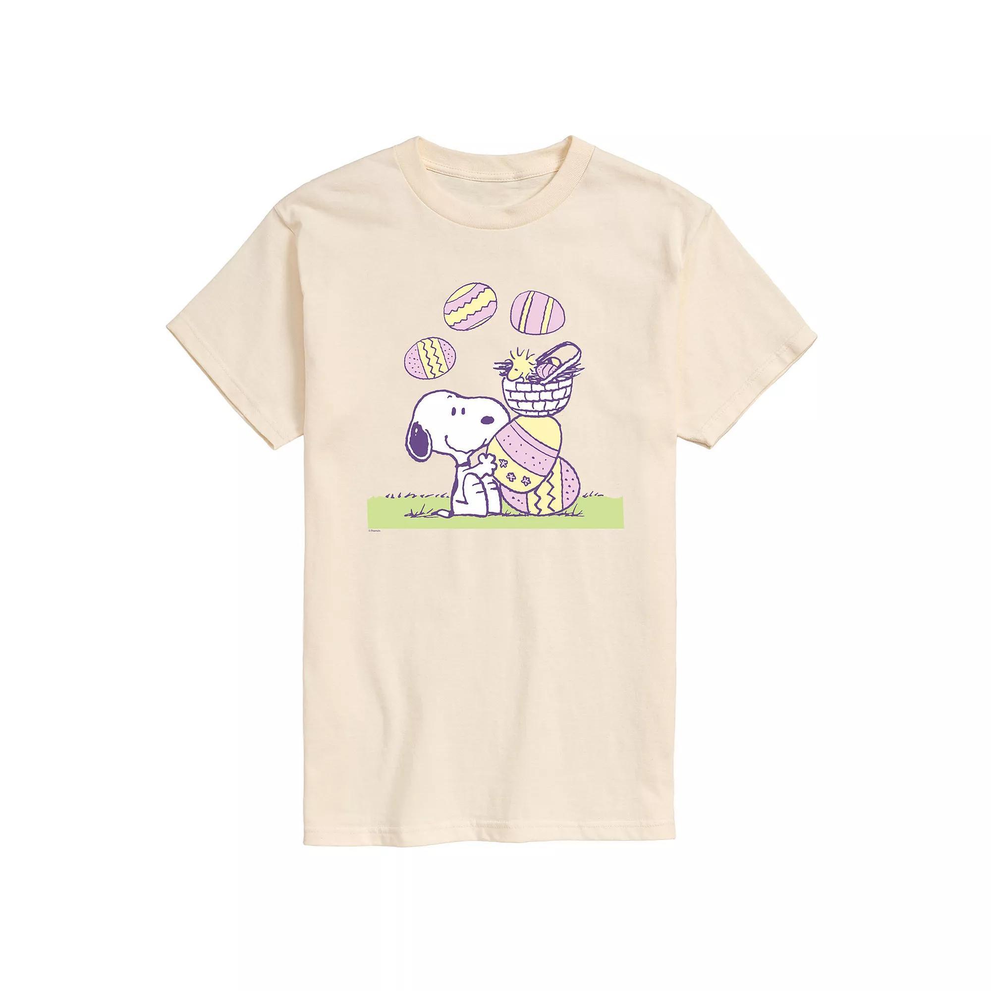 Men's Peanuts Easter Comic Graphic Tee, Size: Medium, Ivory Product Image