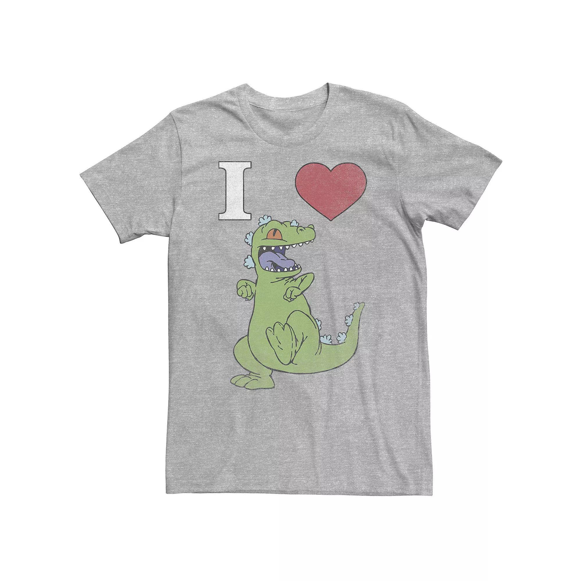 Big & Tall Nickelodeon RugRats I Love Reptar Tee, Men's, Size: 3XL, Athletic Grey Product Image