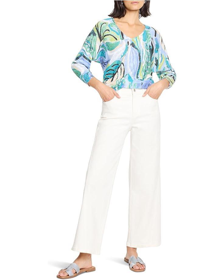 Petite Criss Cross Cotton Slub Sweater Product Image