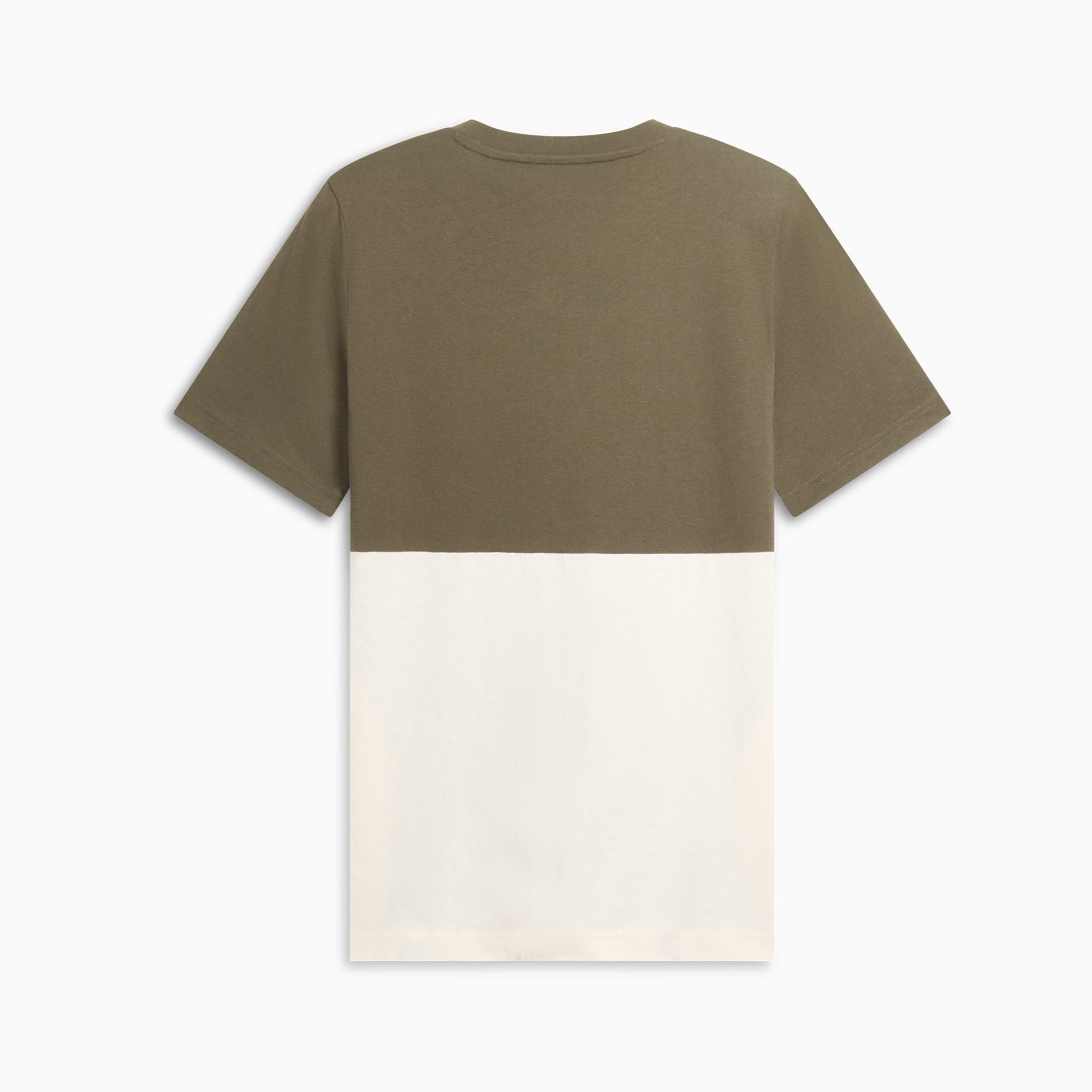 PUMA Power Men's Colorblock T-Shirt in Grey Skies Product Image
