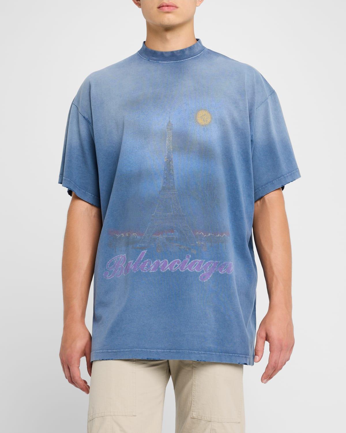Mens Paris Moon Oversized T-Shirt Product Image