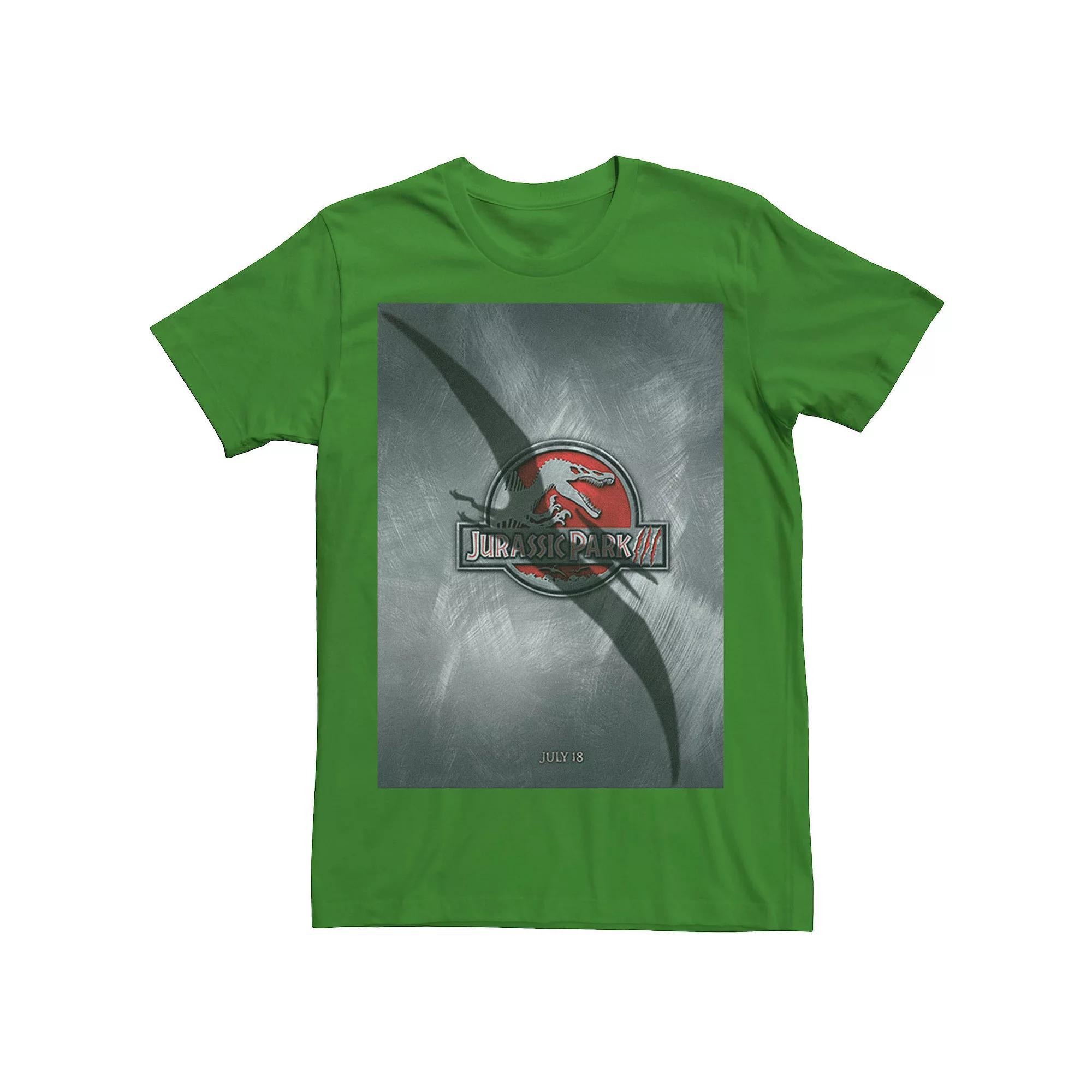 Men's Jurassic Park 3 Movie Poster Pterodactyl Tee, Size: 3XL, Athletic Grey Product Image