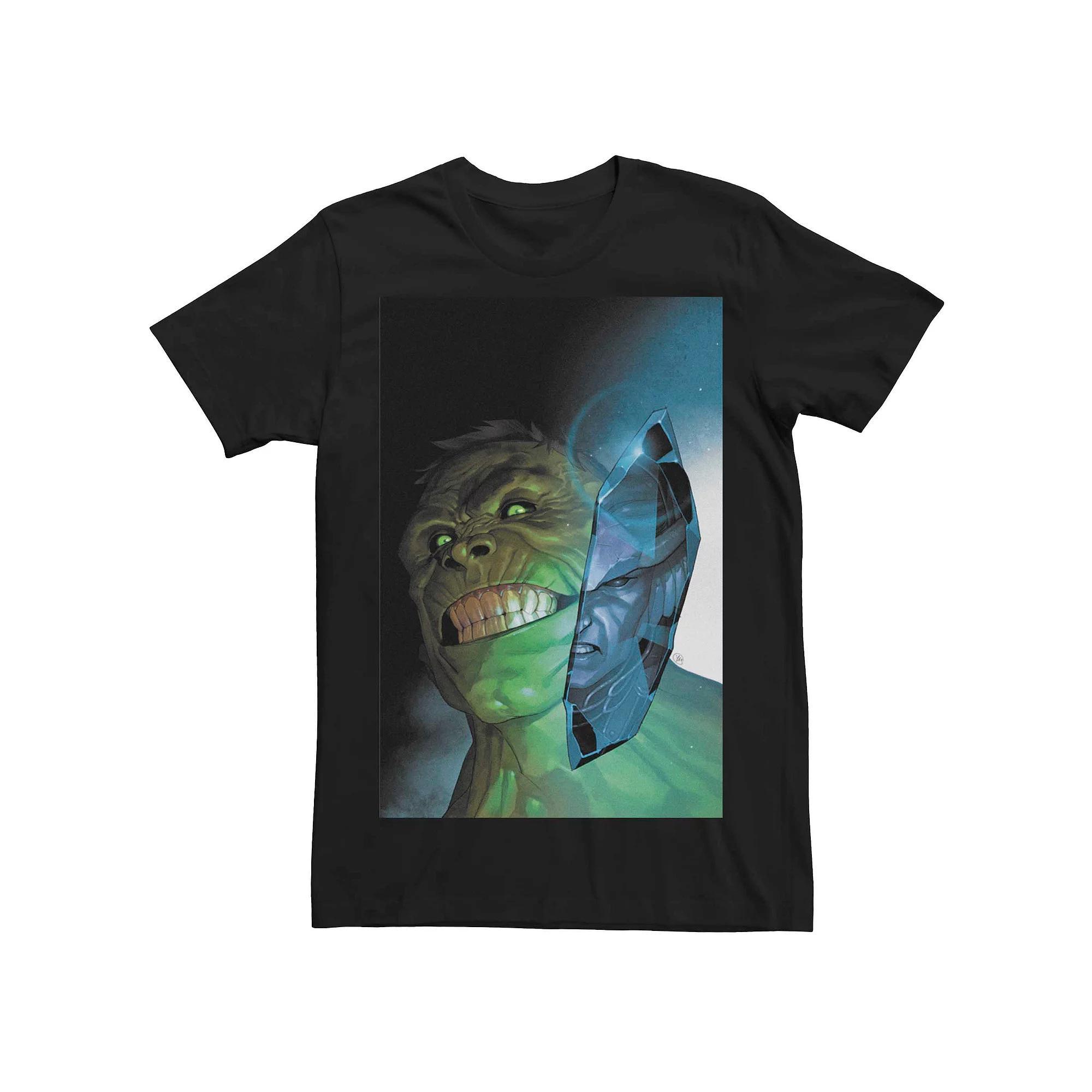 Men's Marvel's Hulk Grin Comic Cover Tee, Size: Large, Black Product Image