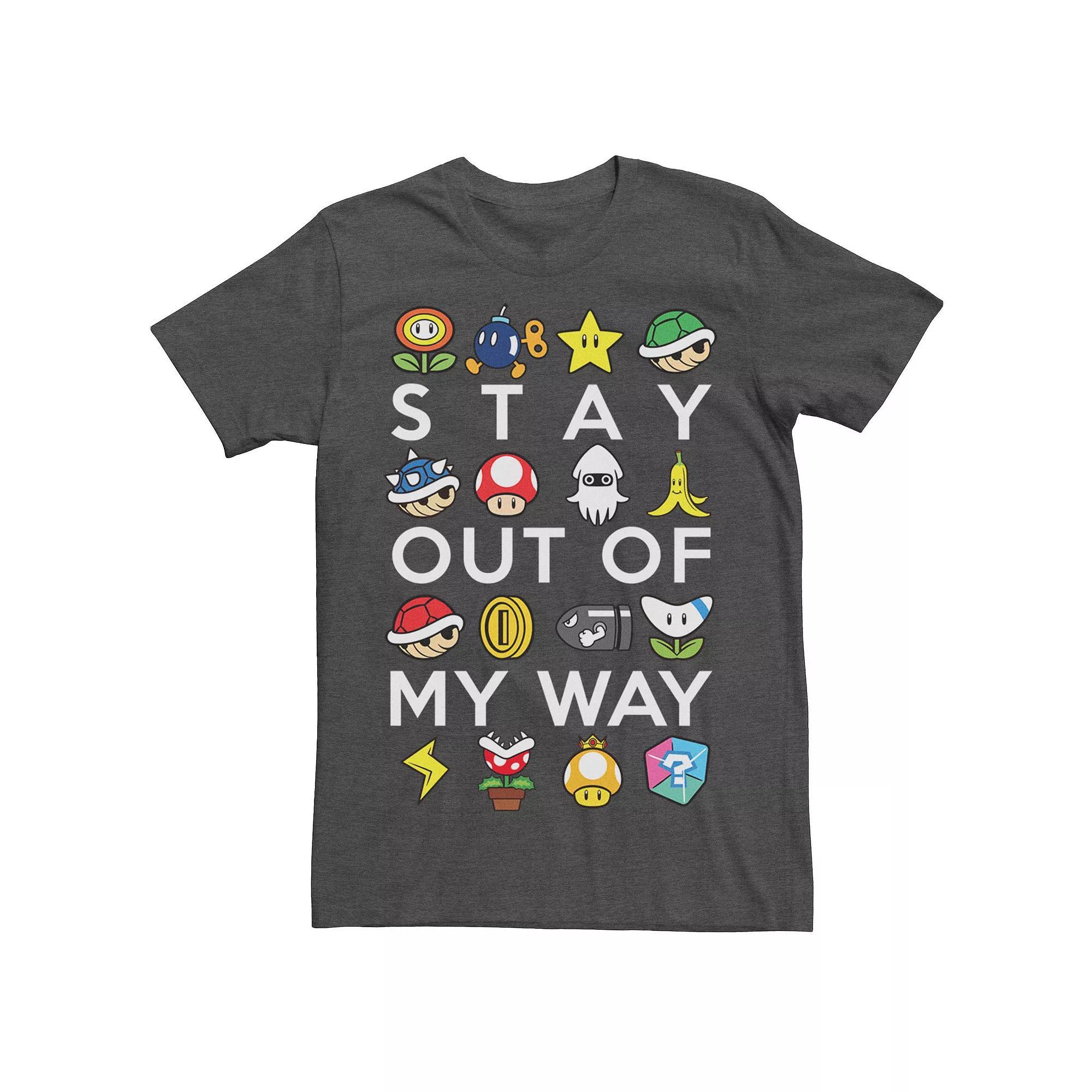 Men's Nintendo Mario Kart 'Stay Out Of My Way' Tee, Size: 3XL, Grey Heather Product Image