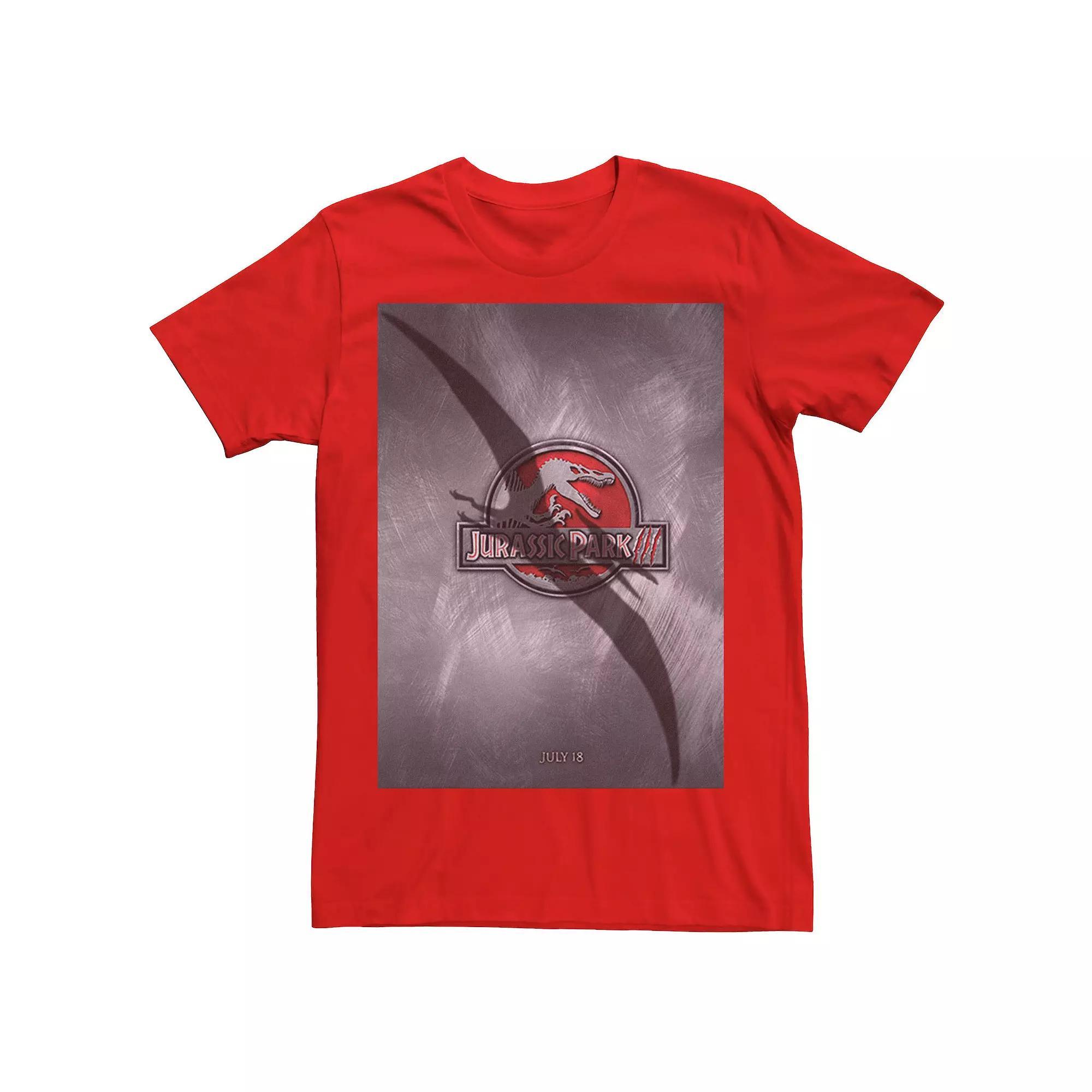Men's Jurassic Park 3 Movie Poster Pterodactyl Tee, Size: 3XL, Athletic Grey Product Image