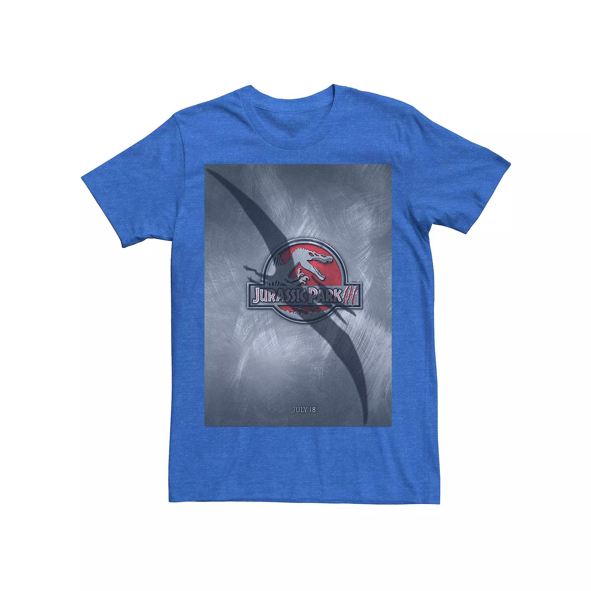 Men's Jurassic Park 3 Movie Poster Pterodactyl Tee, Size: 3XL, Athletic Grey Product Image
