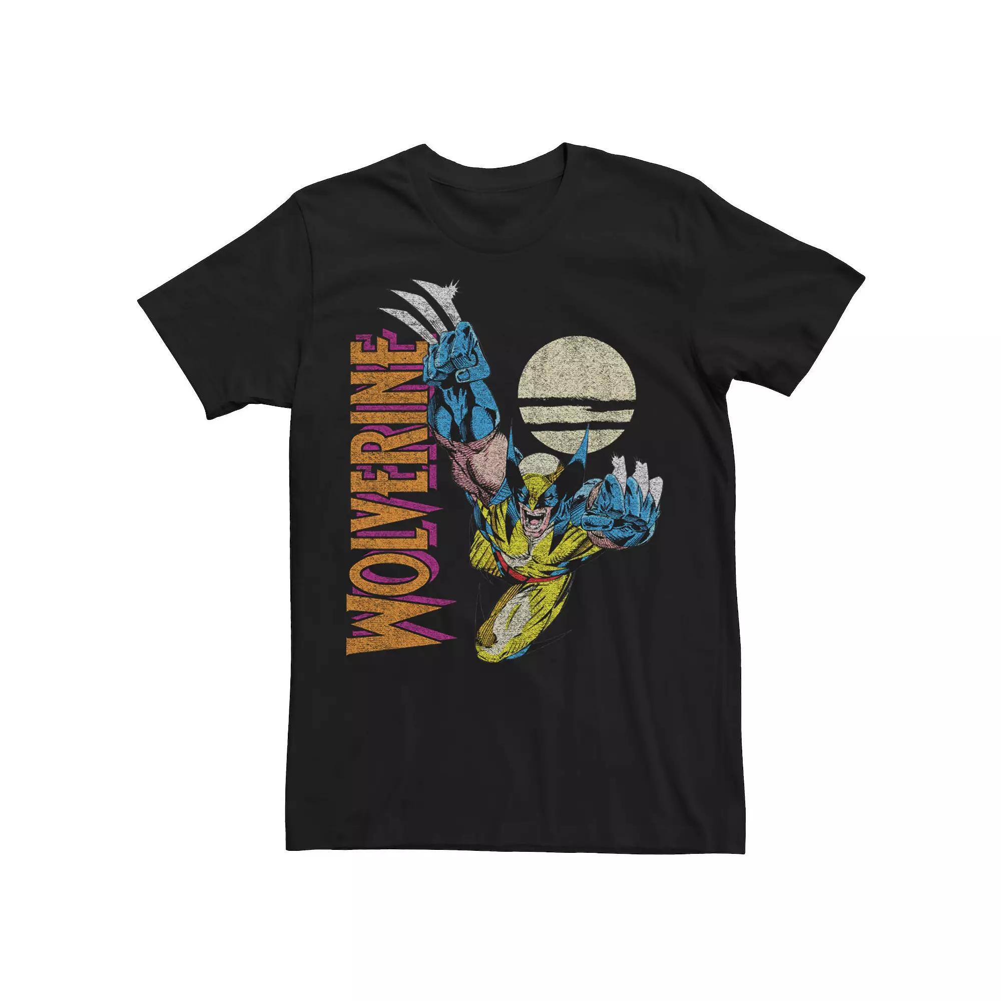 Men's Marvel X-Men Wolverine Claws Out Action Shot Tee, Size: Medium, Black Product Image