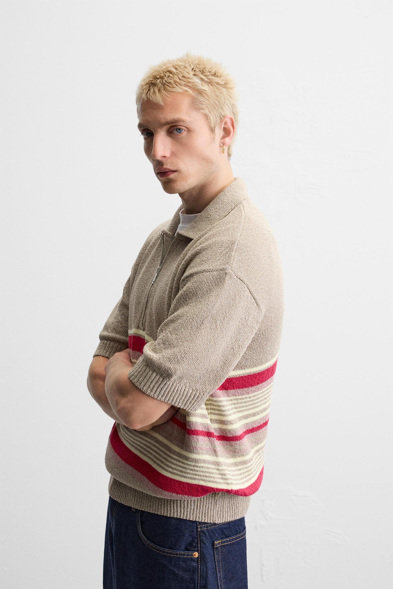 QUARTER ZIP KNIT POLO Product Image