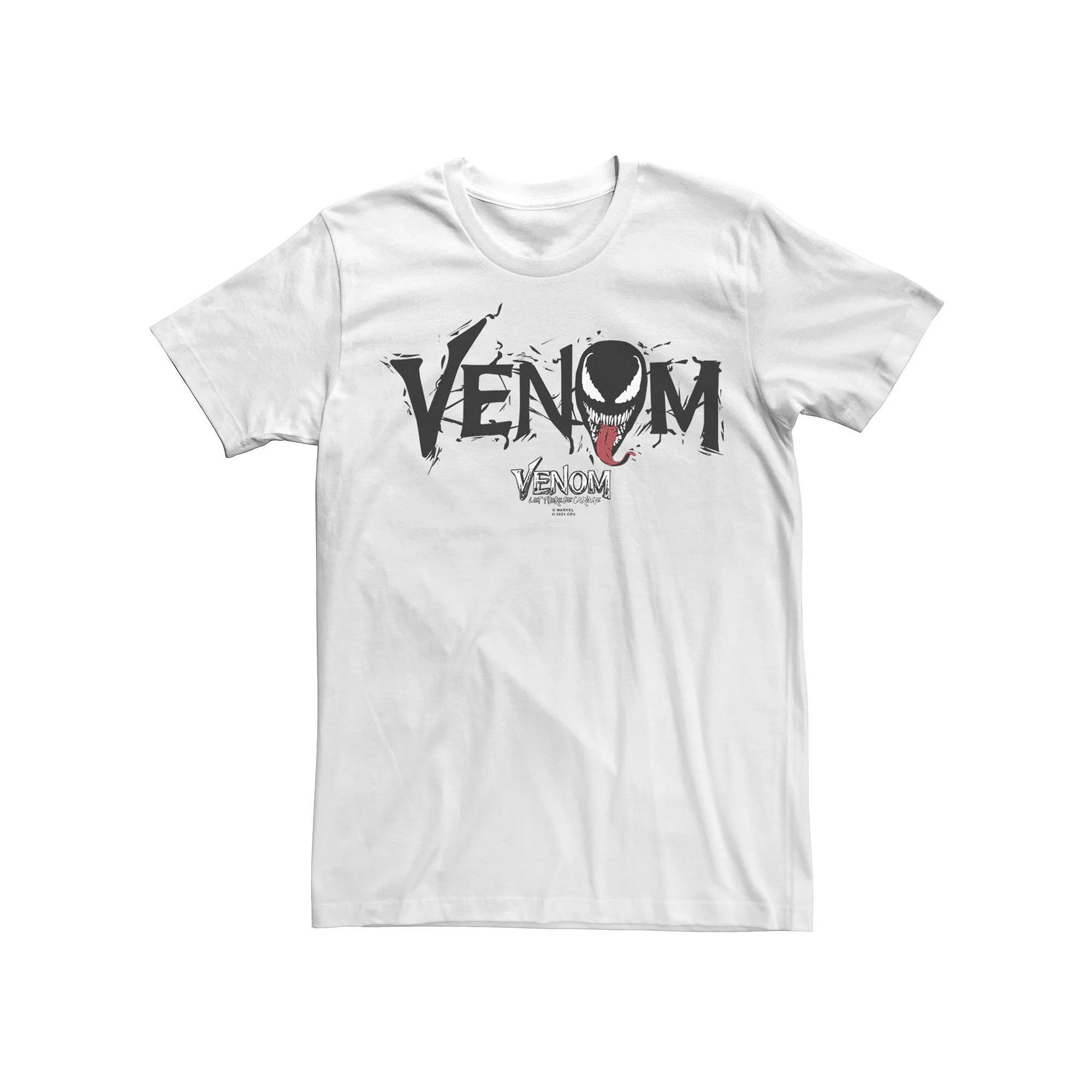 Big & Tall Marvel Venom: Let There Be Carnage Horizontal Text Tee, Men's, Size: XL Tall, White Product Image
