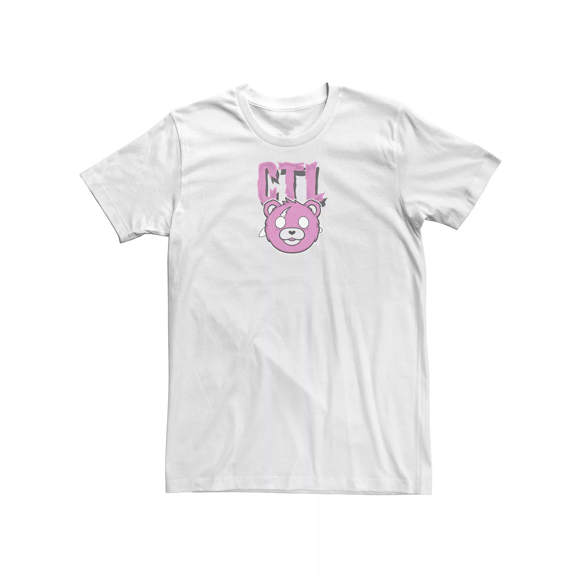 Big & Tall Fortnite Cuddle Bear Mask Big Face Tee, Men's, Size: XL Tall, White Product Image