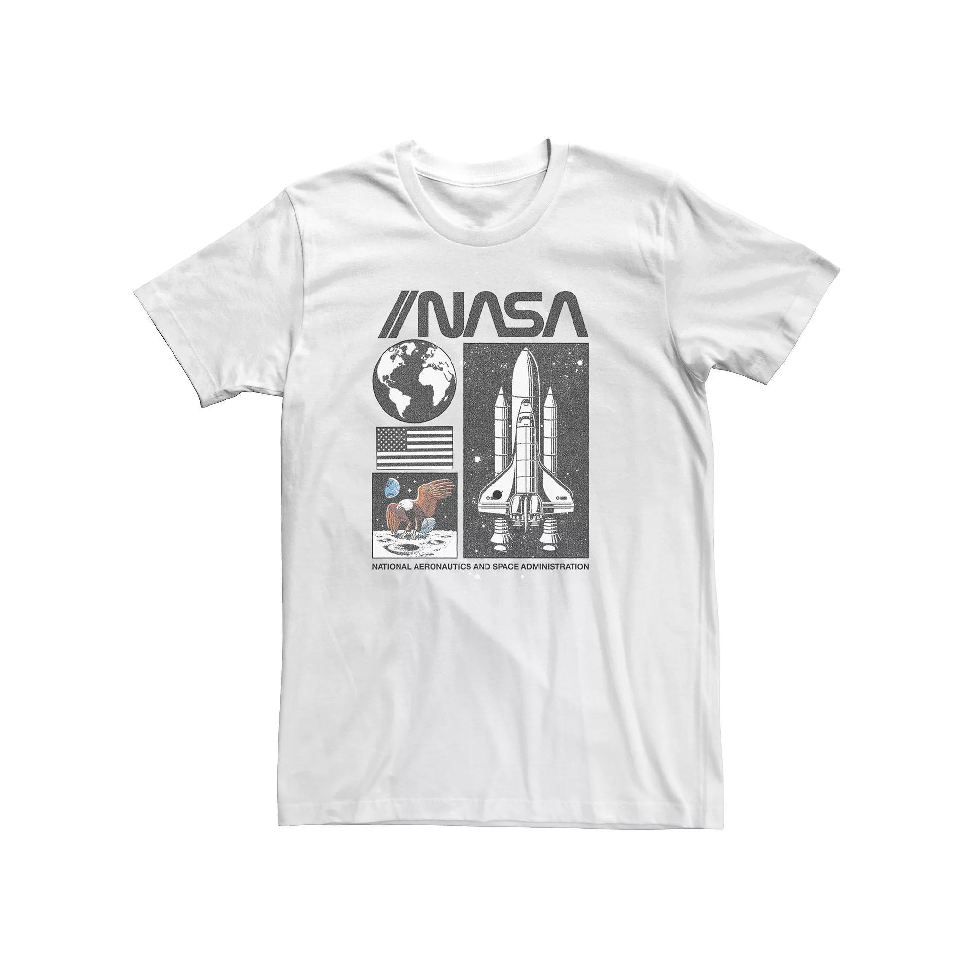 Big & Tall NASA Collage Panel Portraits Tee, Men's, Size: 3XL Tall, White Product Image