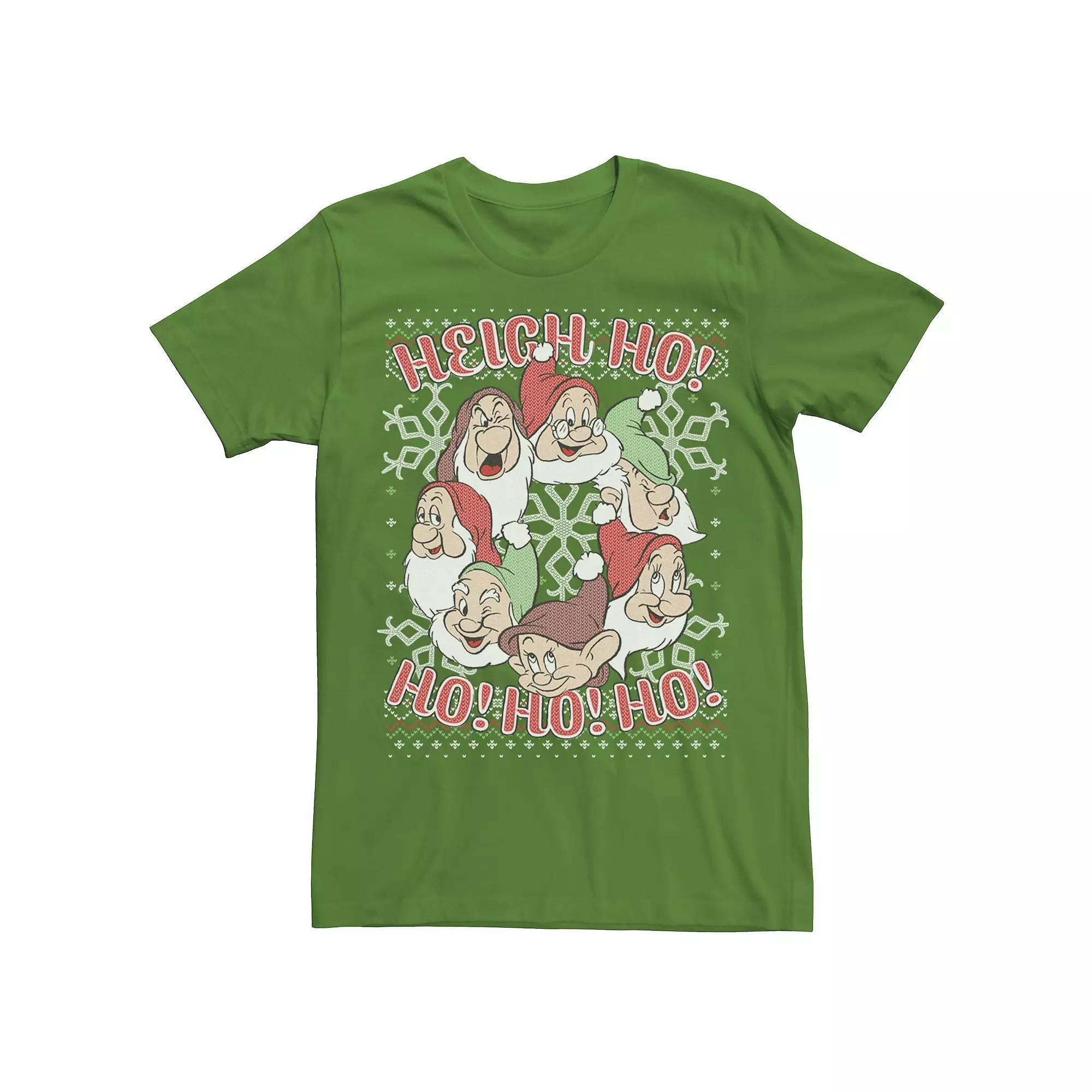 Disney's Snow White Seven Dwarf Men's Ugly Christmas Sweater Tee, Size: Small, Kelly Product Image