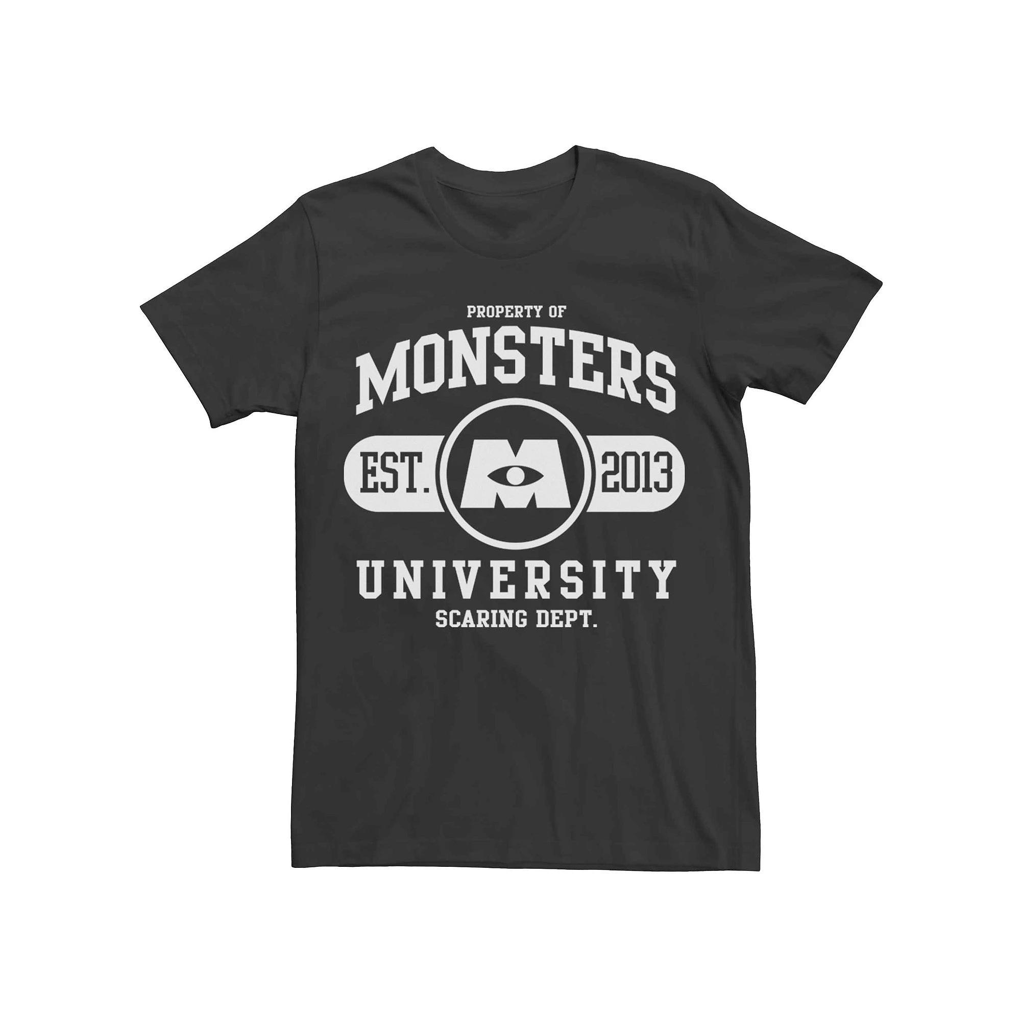 Mens Disney Pixar Monsters University School Logo Tee Product Image