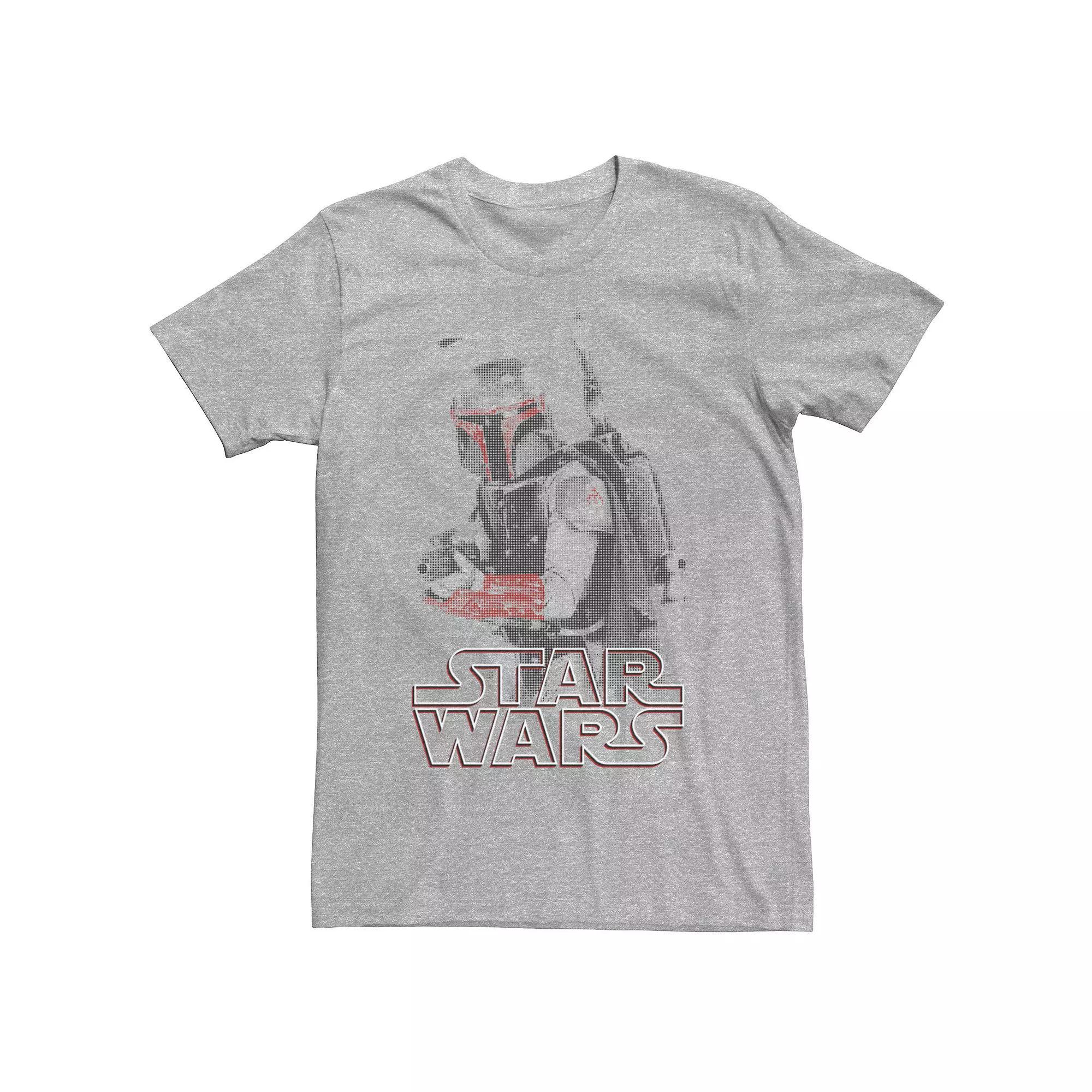Men's Star Wars Boba Fader Graphic Tee, Size: Large, Athletic Grey Product Image