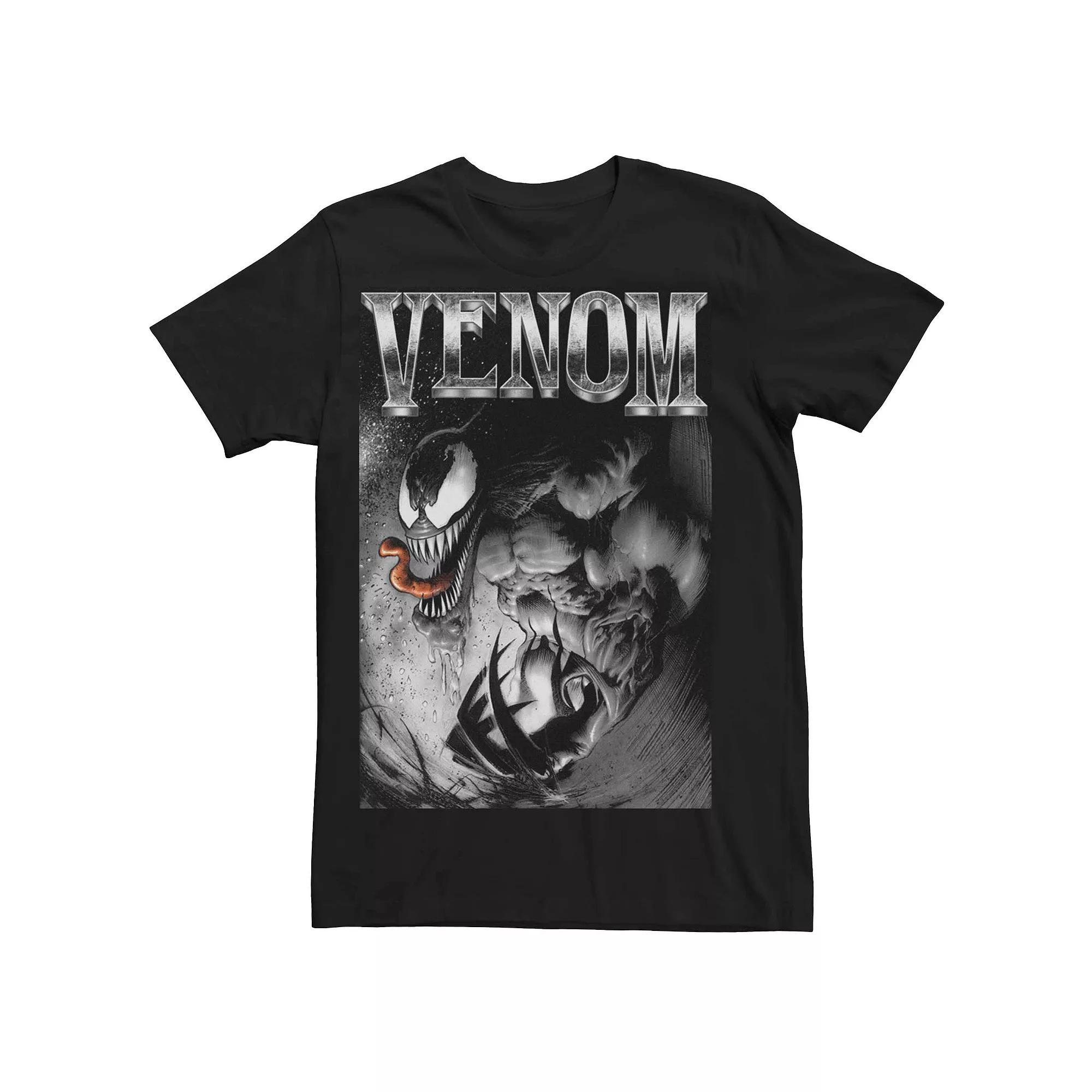 Men's Marvel Venom Dark Bold Poster Tee, Size: XL, Black Product Image