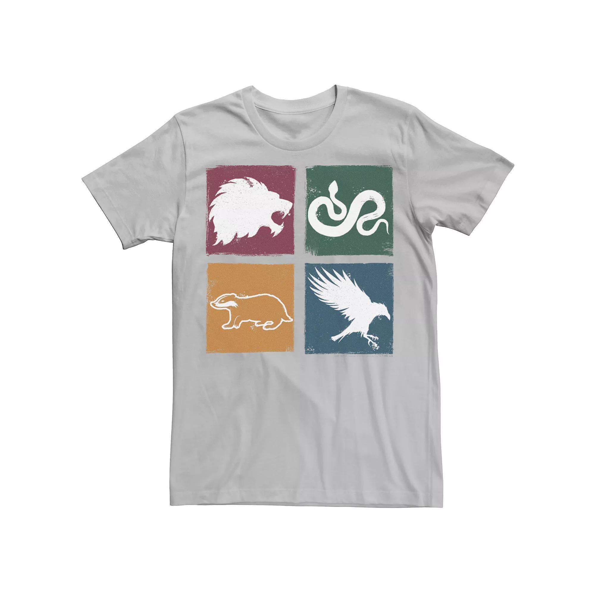 Men's Harry Potter Simple House Crest Box Up Tee, Size: Large, Black Product Image