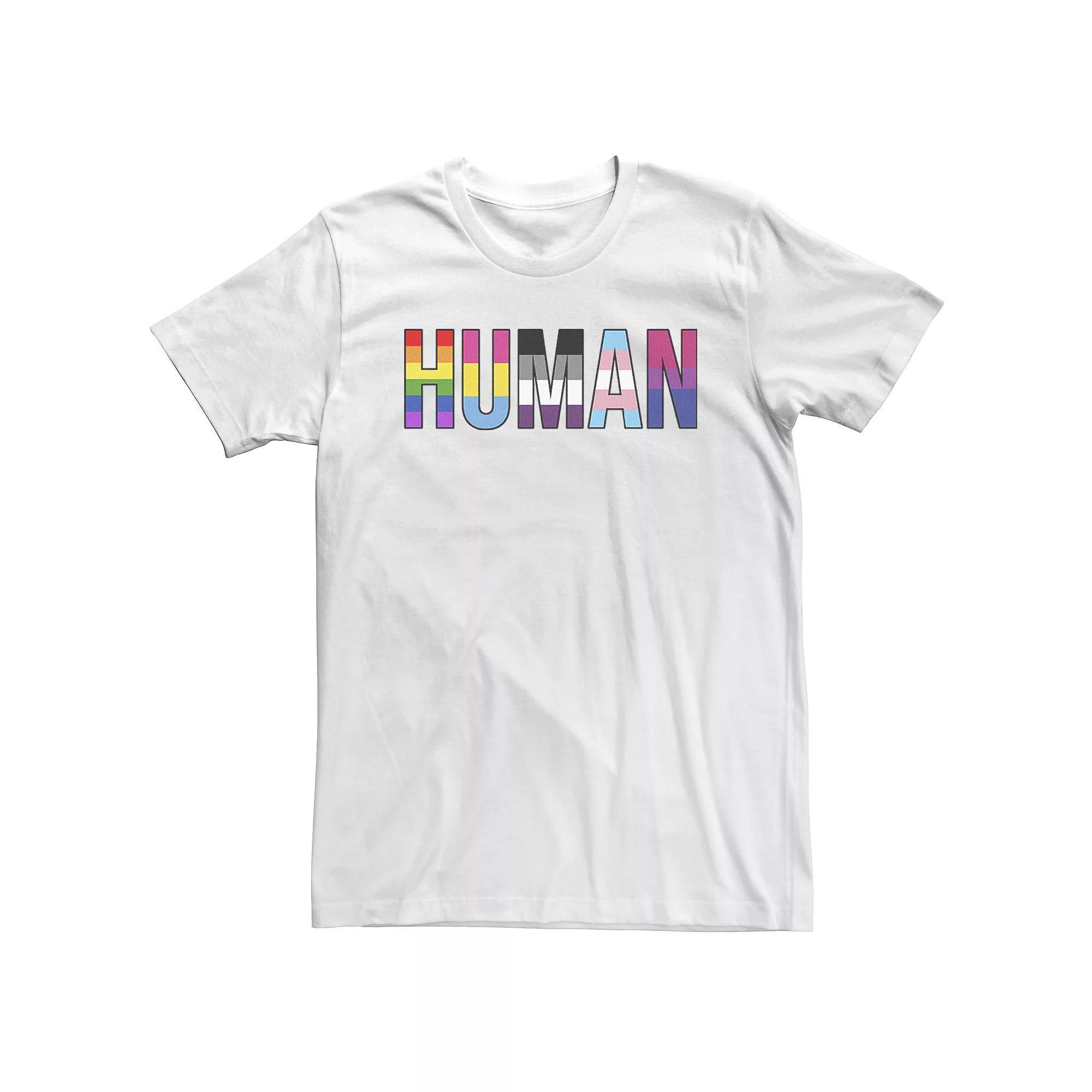 Big & Tall Fifth Sun Human Colorful Text Tee, Men's, Size: 4XL, White Product Image