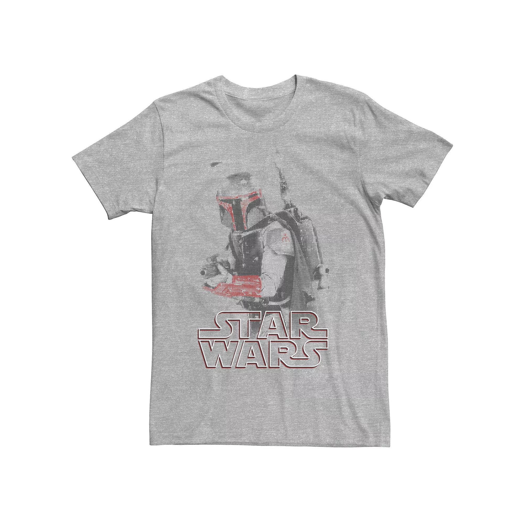Men's Star Wars Boba Fader Graphic Tee, Size: Large, Athletic Grey Product Image